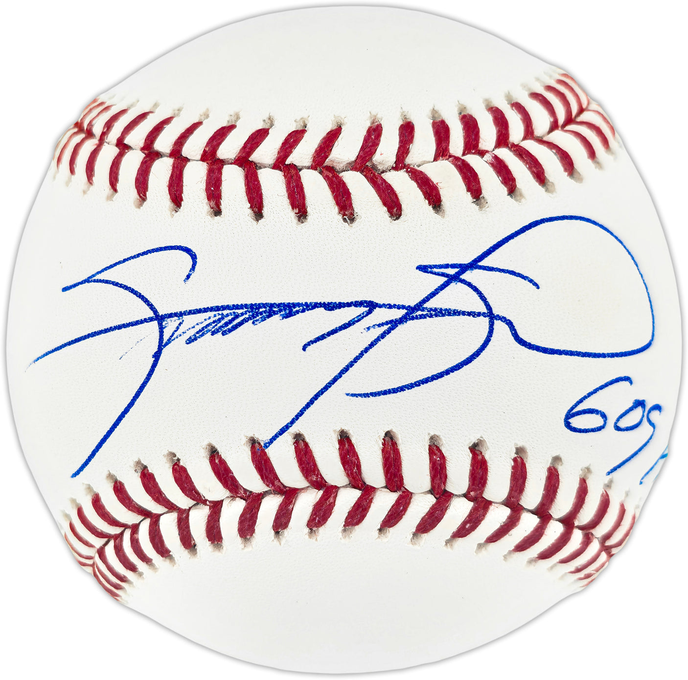 Sammy Sosa Autographed Official Baseball Chicago Cubs "609 HRs" (Smudged) Beckett BAS QR #BQ06759