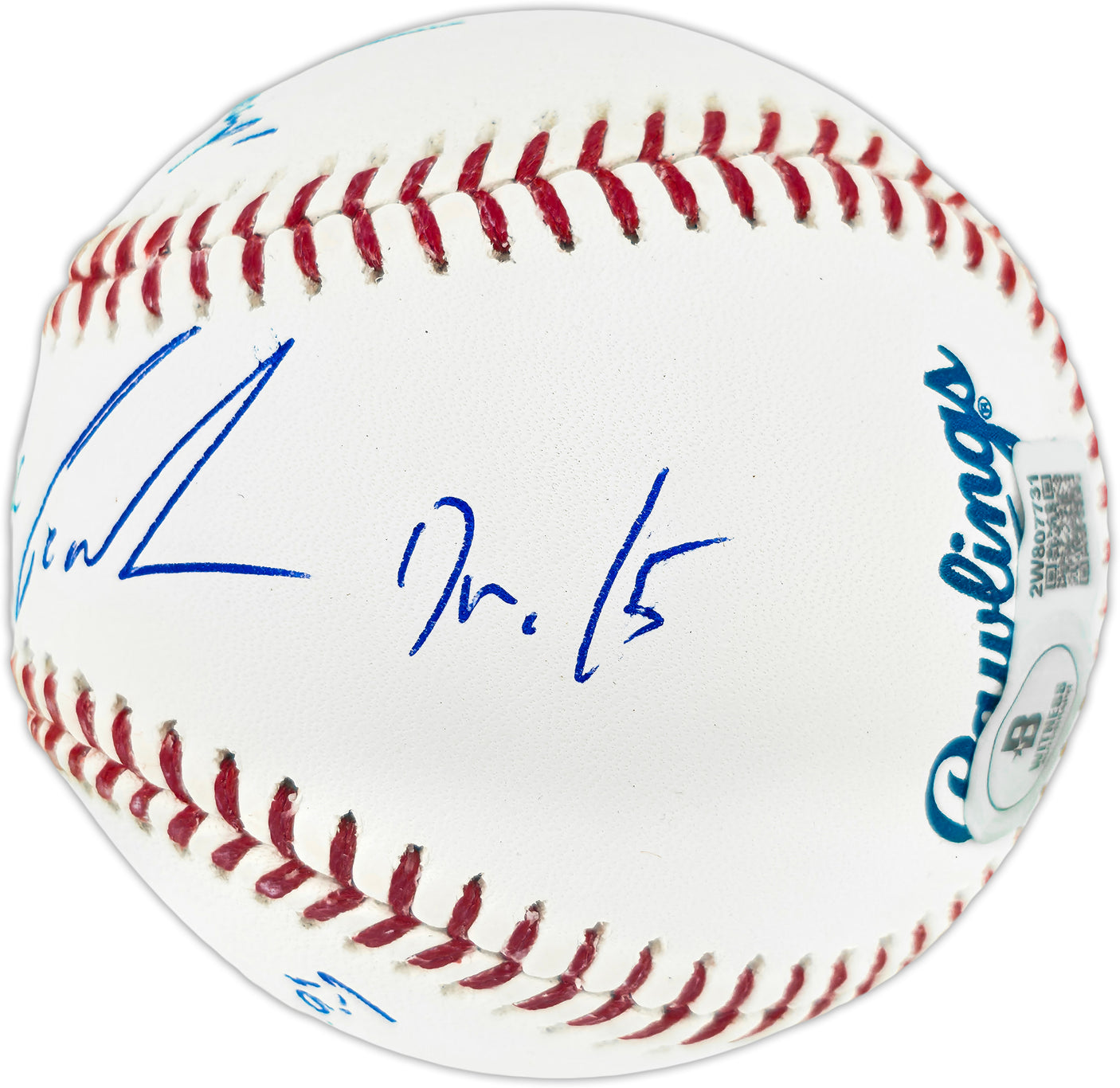 Dwight "Doc" Gooden Autographed Official MLB Baseball New York Mets "86 WS Champs, 84 NL ROY, 85 NL CY, Dr K" (Smudged) Beckett BAS Witness #2W807731