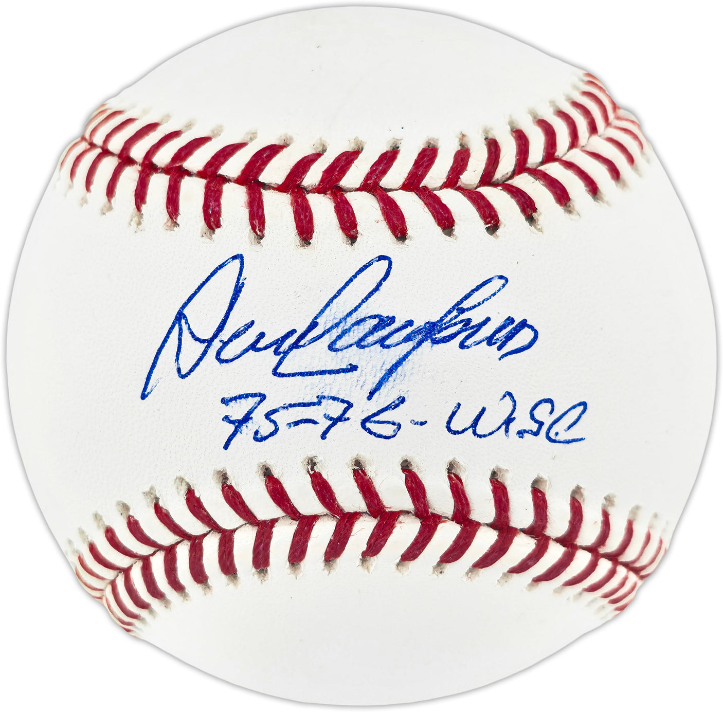 Dave Concepcion Autographed Official MLB Baseball Cincinnati Reds "75-76 WSC" (Smudged) Beckett BAS QR #BR50666