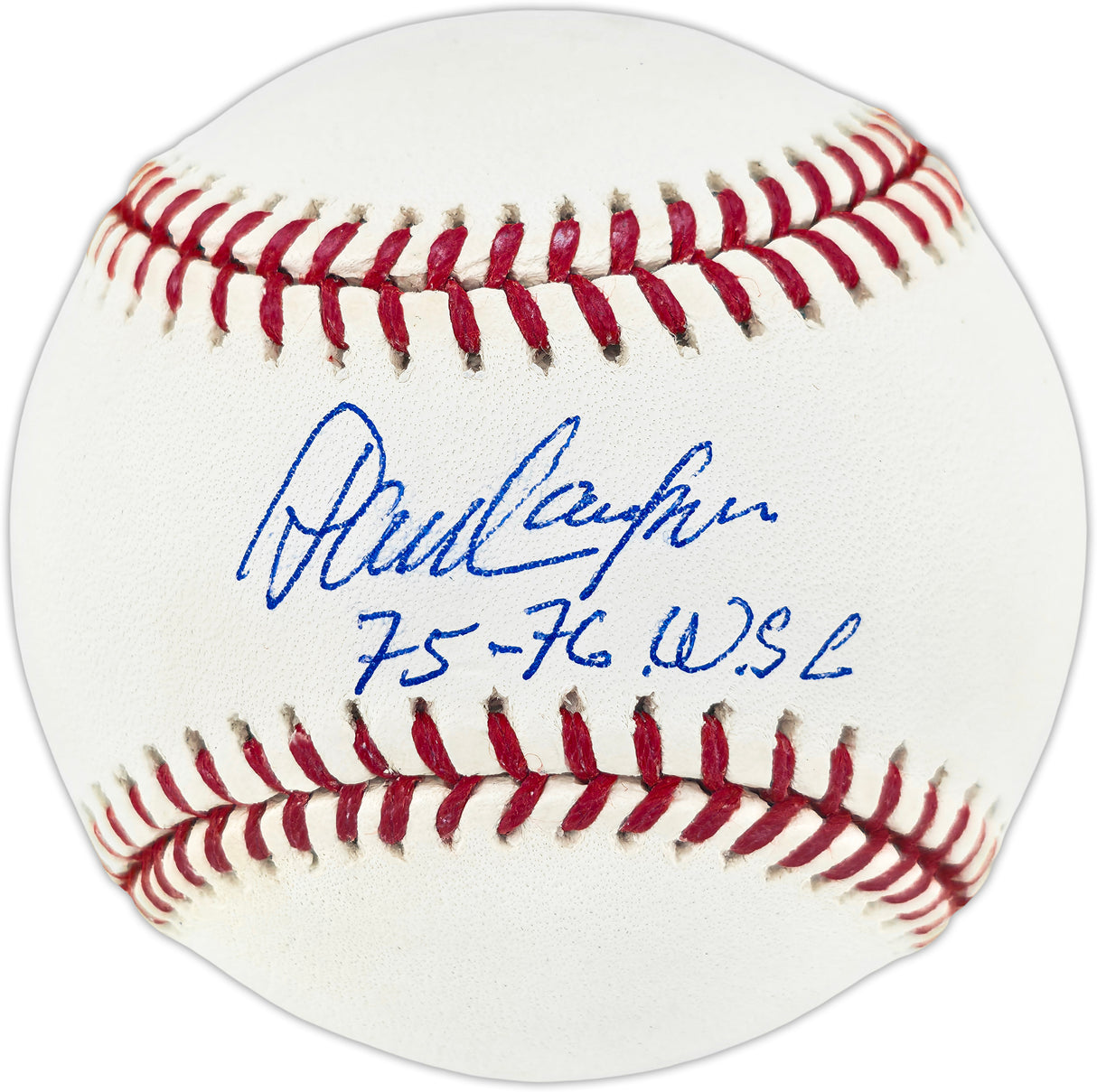 Dave Concepcion Autographed Official MLB Baseball Cincinnati Reds "75-76 WSC" (Smudged) Beckett BAS QR #BR50667