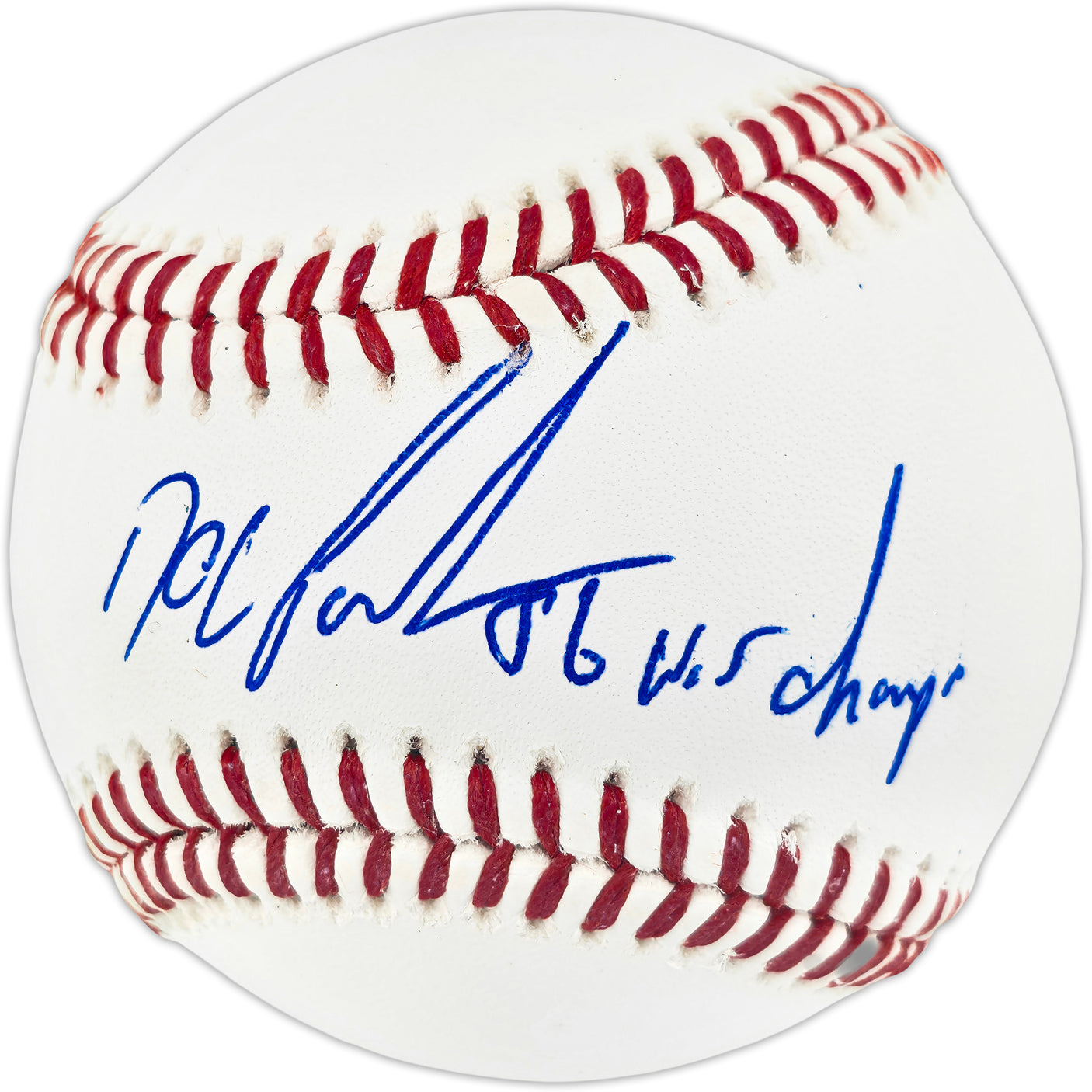 Dwight "Doc" Gooden Autographed Official MLB Baseball New York Mets "86 W.S. Champs" (Smudged) Beckett BAS Witness #2W807576