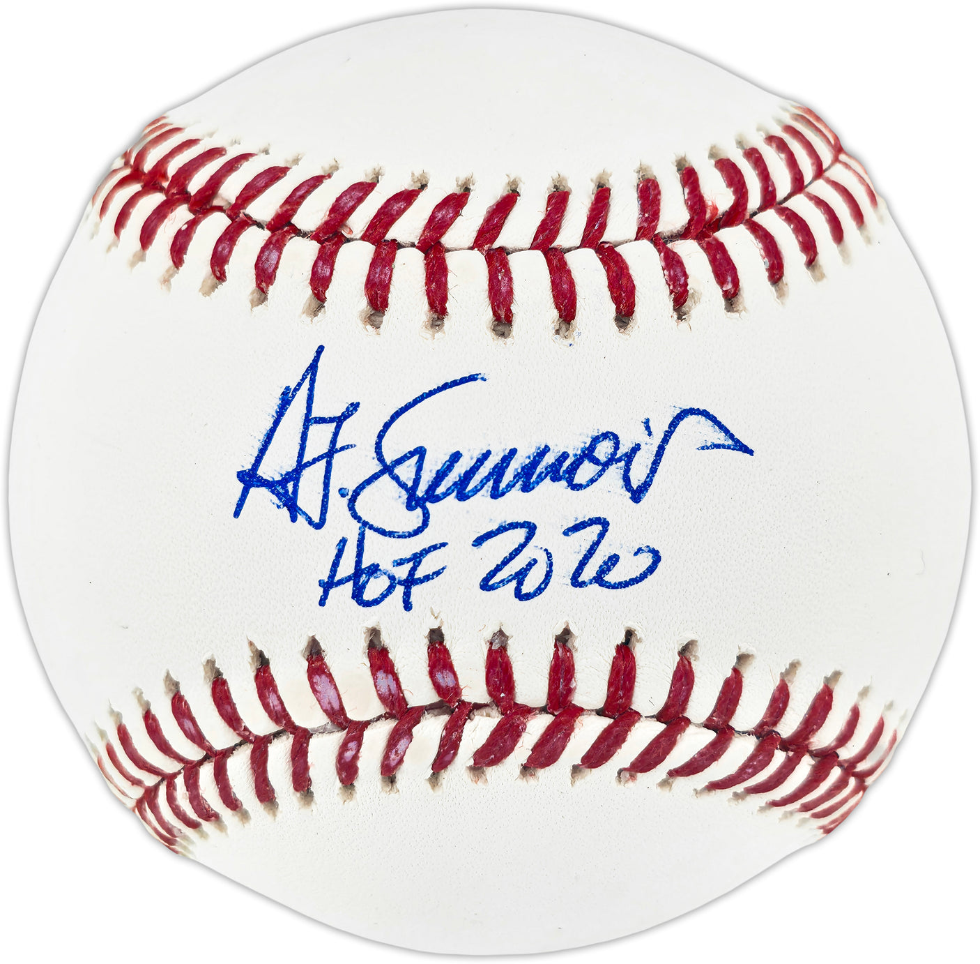Ted Simmons Autographed Official MLB Baseball St. Louis Cardinals "HOF 2020" (Smudged) Beckett Witness #3W397856