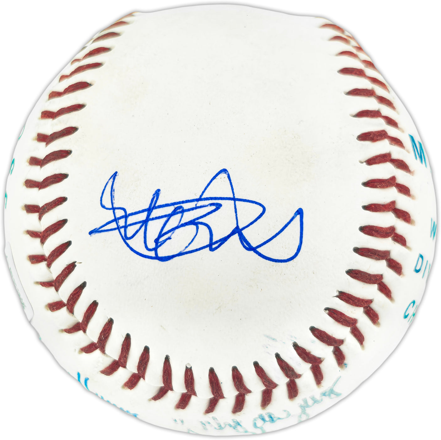 Seattle Mariners Hall of Famers Autographed Official M's Logo Baseball With 5 Signatures Including Ken Griffey Jr. & Dave Niehaus Beckett BAS #BN14987