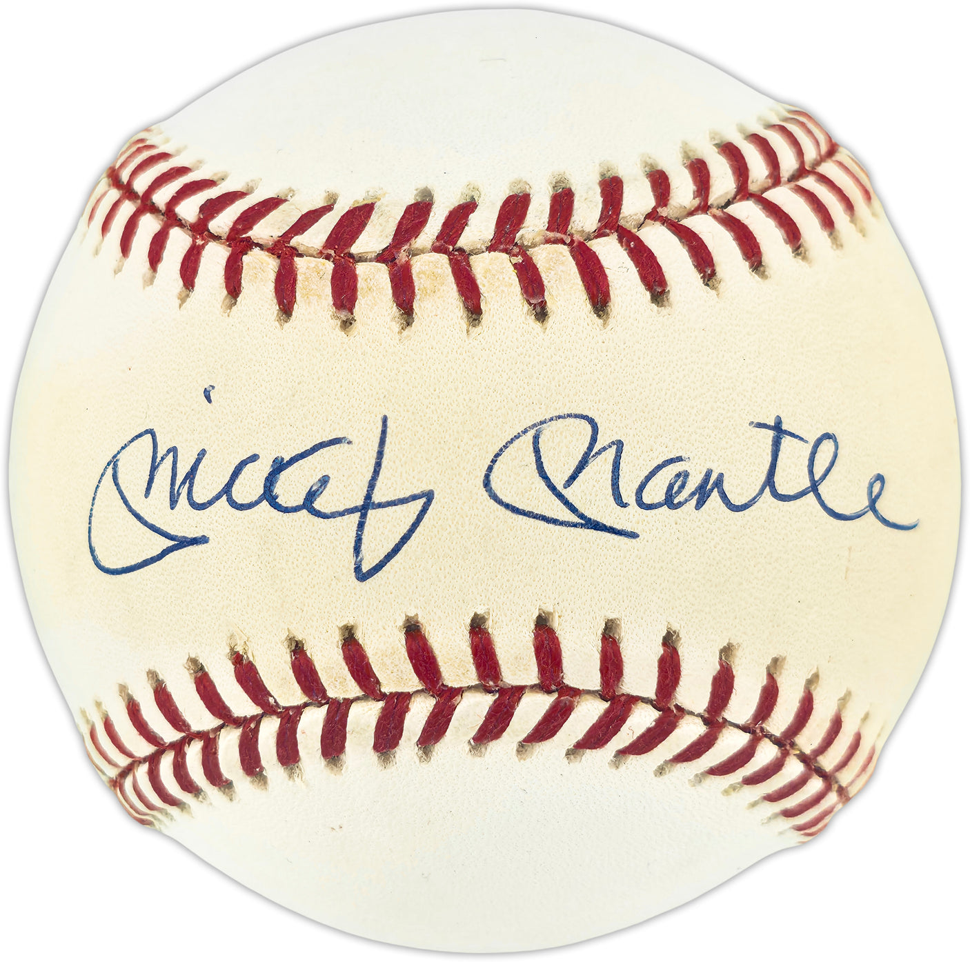 Mickey Mantle Autographed Official AL Baseball New York Yankees Beckett BAS #AE49198
