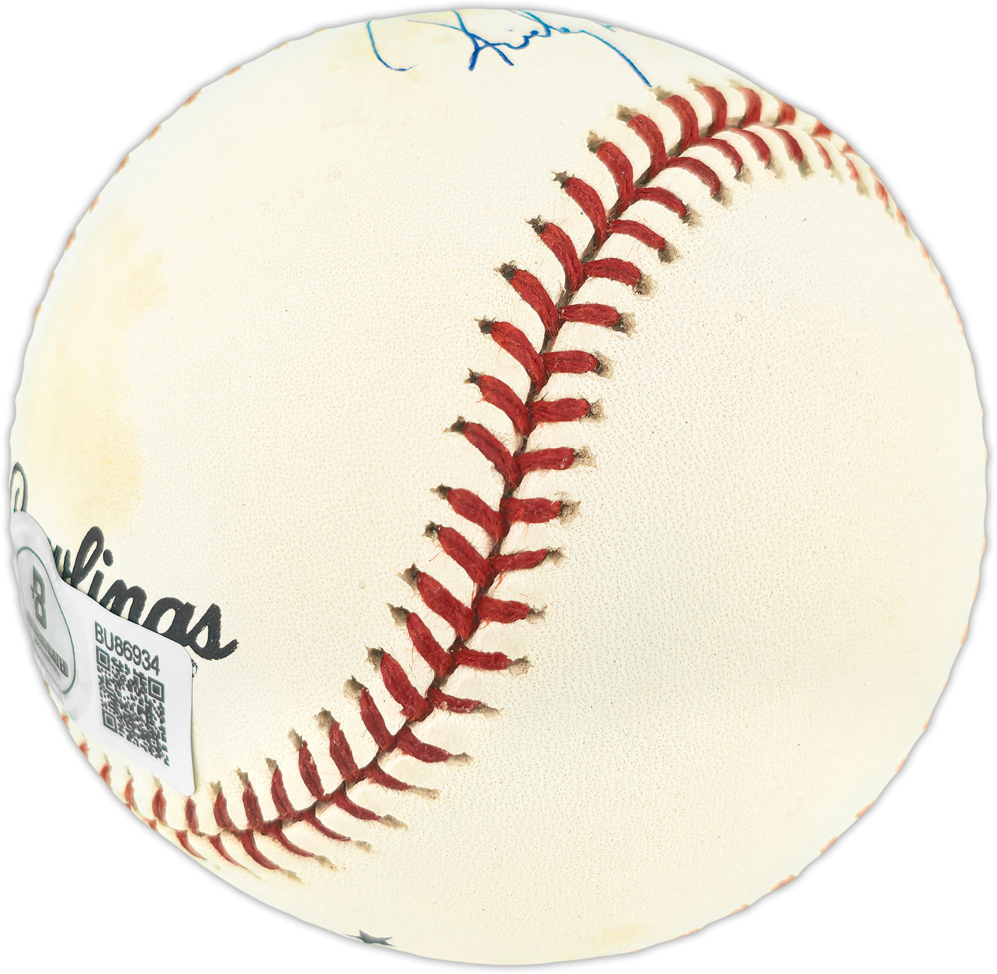 Rickey Henderson Autographed Official NL Baseball Oakland A's New York Yankees Beckett BAS QR #BU86934