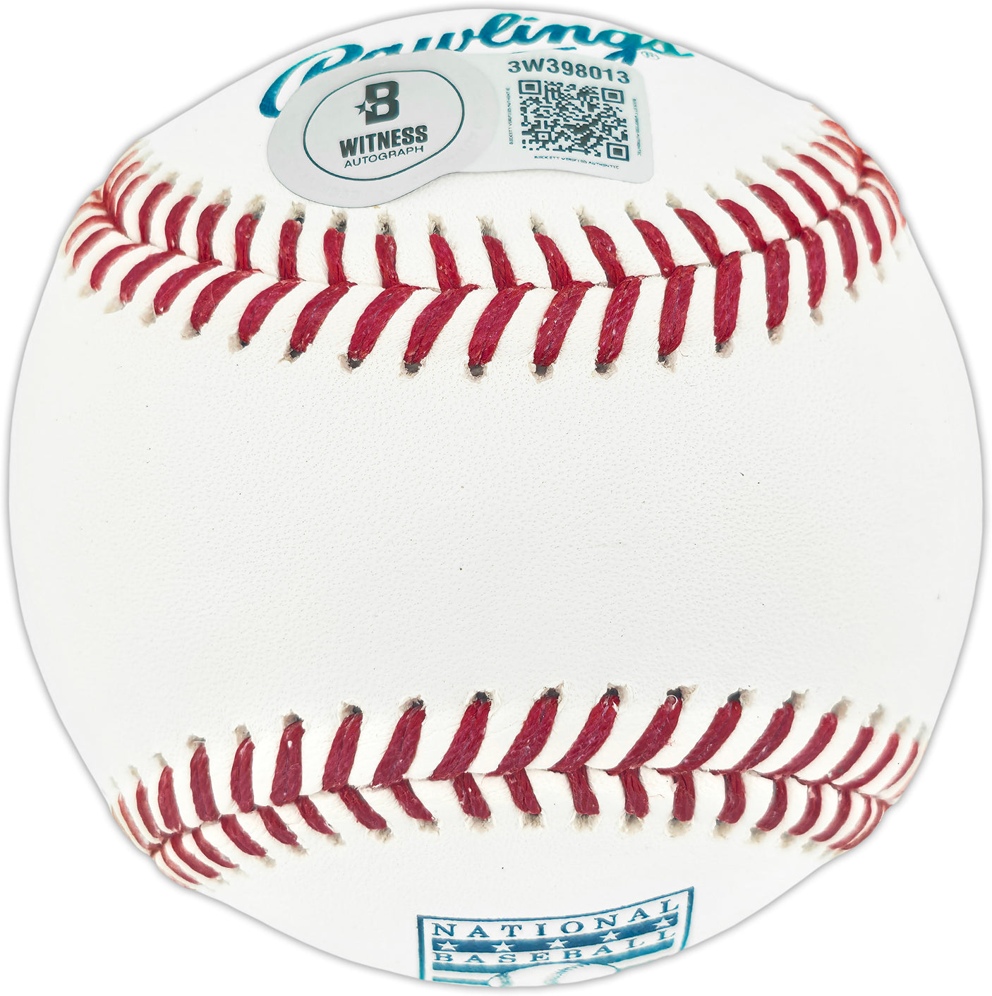 Ted Simmons Autographed Official Hall of Fame Logo Baseball St. Louis Cardinals (Smudged) Beckett BAS Witness #3W398013