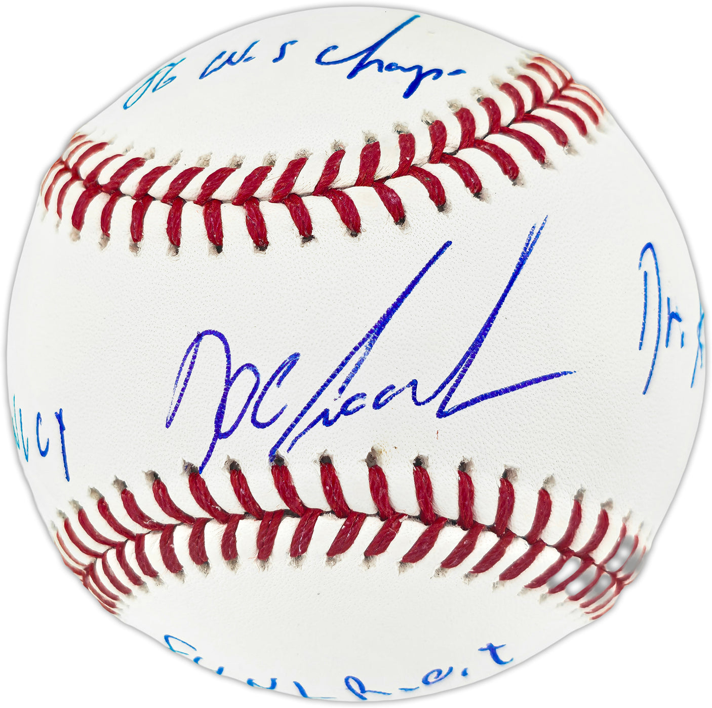 Dwight "Doc" Gooden Autographed Official MLB Baseball New York Mets "86 WS Champs, 84 NL ROY, 85 NL CY, Dr K" (Smudged) Beckett BAS Witness #2W807724
