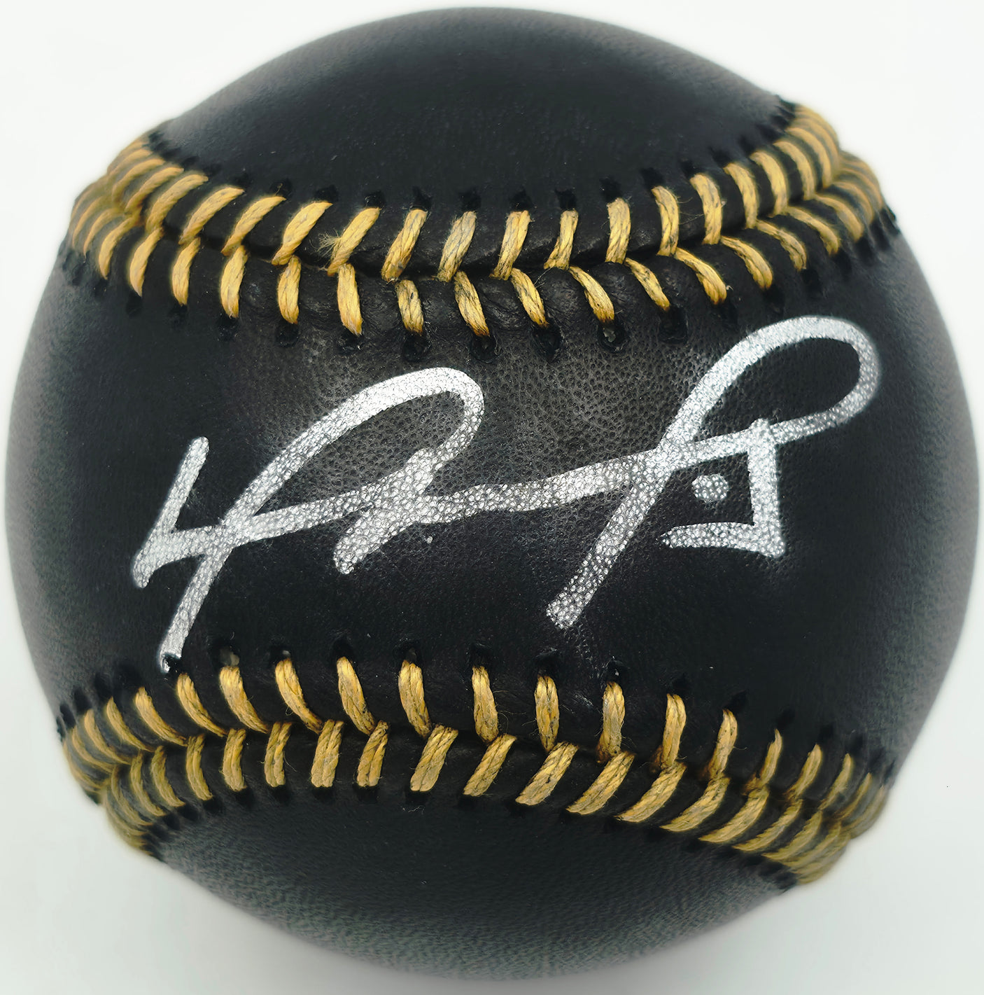 David Ortiz Autographed Official MLB Black Baseball Boston Red Sox (Smudged) MLB Holo #JD243395