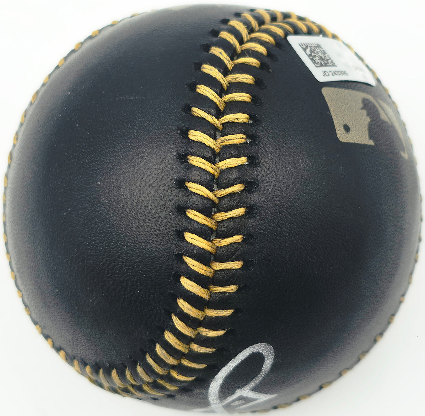 David Ortiz Autographed Official MLB Black Baseball Boston Red Sox (Smudged) MLB Holo #JD243395