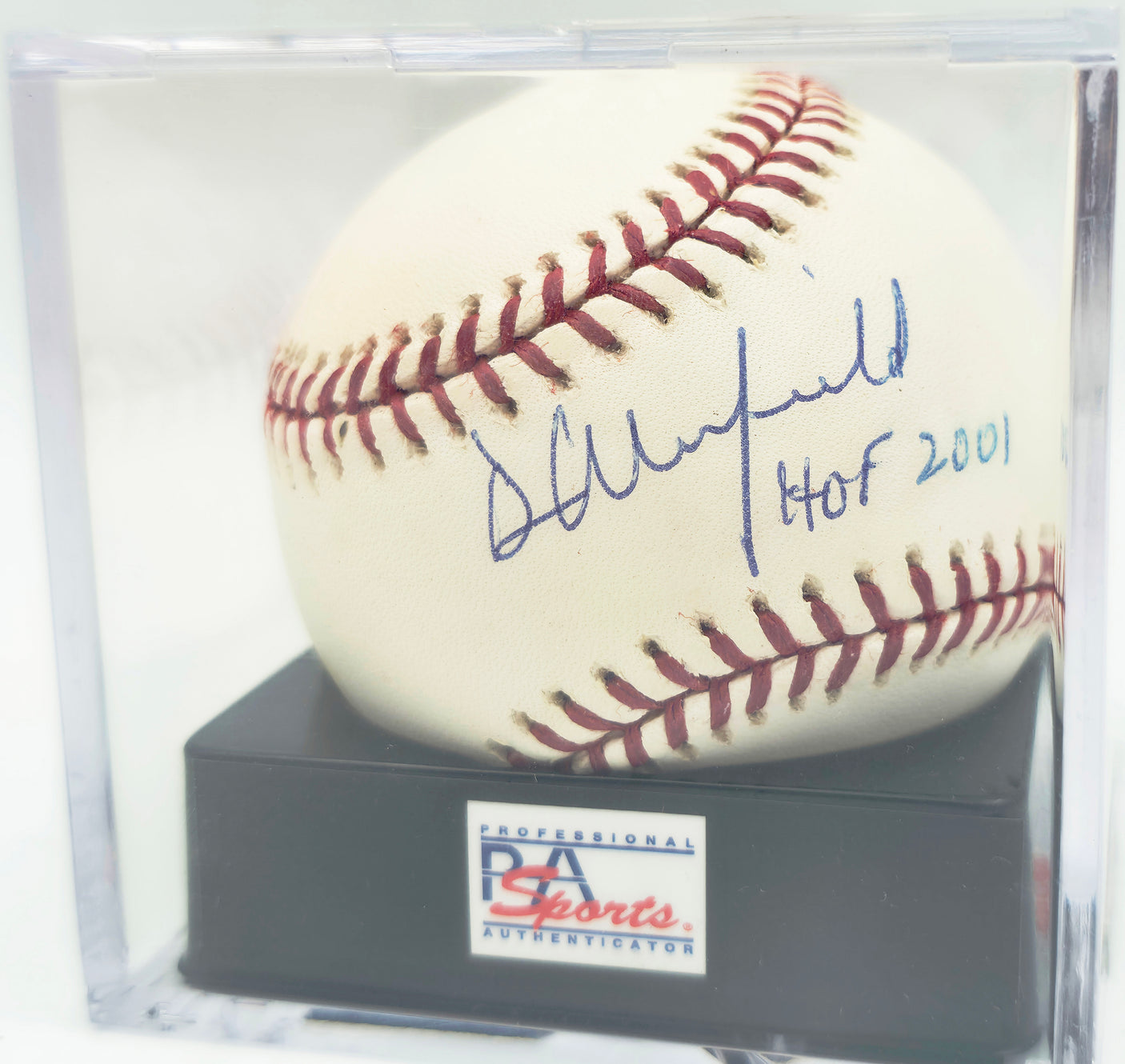 Dave Winfield Autographed Official MLB Baseball New York Yankees Auto Grade Mint 9 "HOF 2001" PSA/DNA #81336722