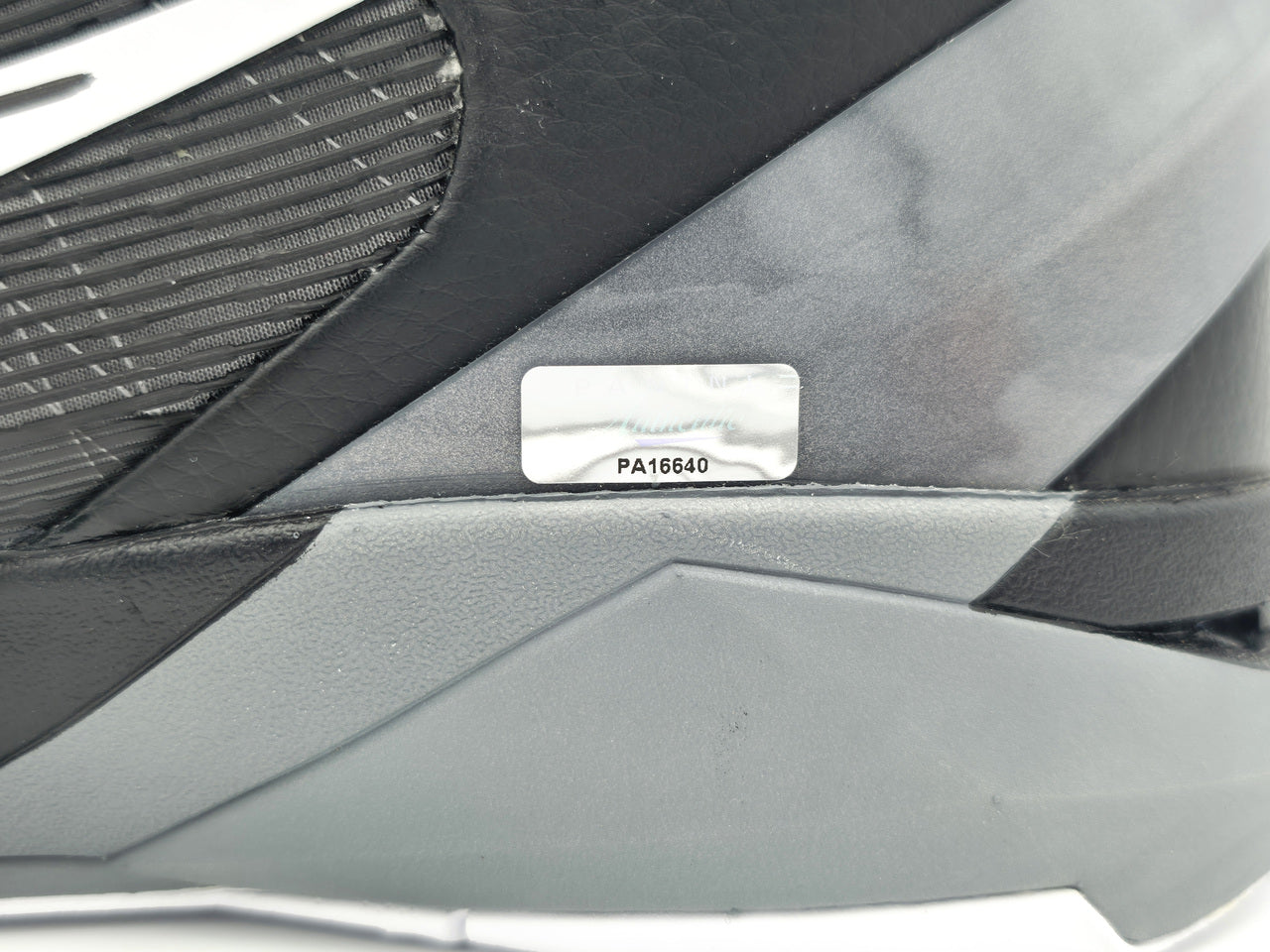 Kobe Bryant Autographed Black/Grey 2011-12 Nike Kobe VII Shoes Los Angeles Lakers (Dual Signed) Size 14 #4/8 Panini Holo #PA16640