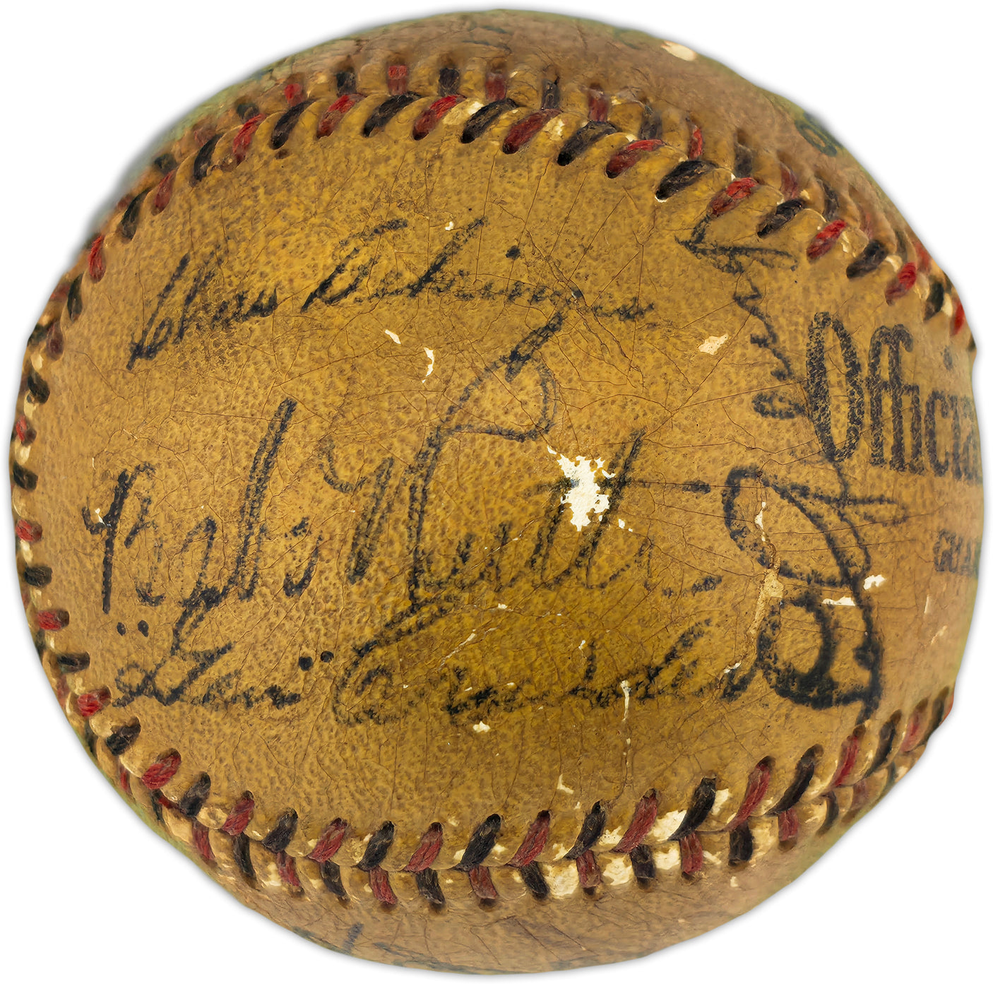 1933 American League 1st All Star Team Autographed Official League Baseball With 18 Signatures Including Babe Ruth & Lou Gehrig PSA/DNA #AR04182