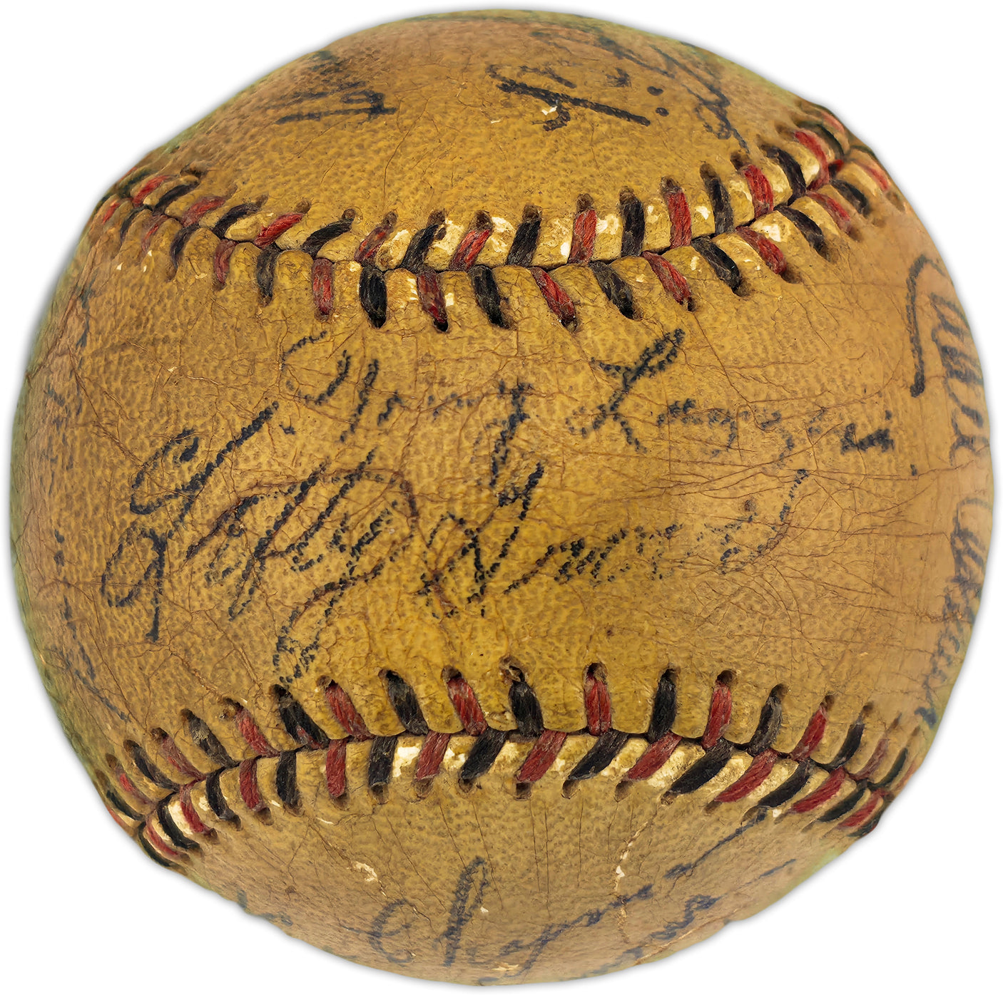 1933 American League 1st All Star Team Autographed Official League Baseball With 18 Signatures Including Babe Ruth & Lou Gehrig PSA/DNA #AR04182