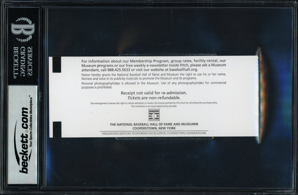 Ken Griffey Jr. Autographed 2016 Hall of Fame Induction Ticket Seattle Mariners Beckett BAS #18631120