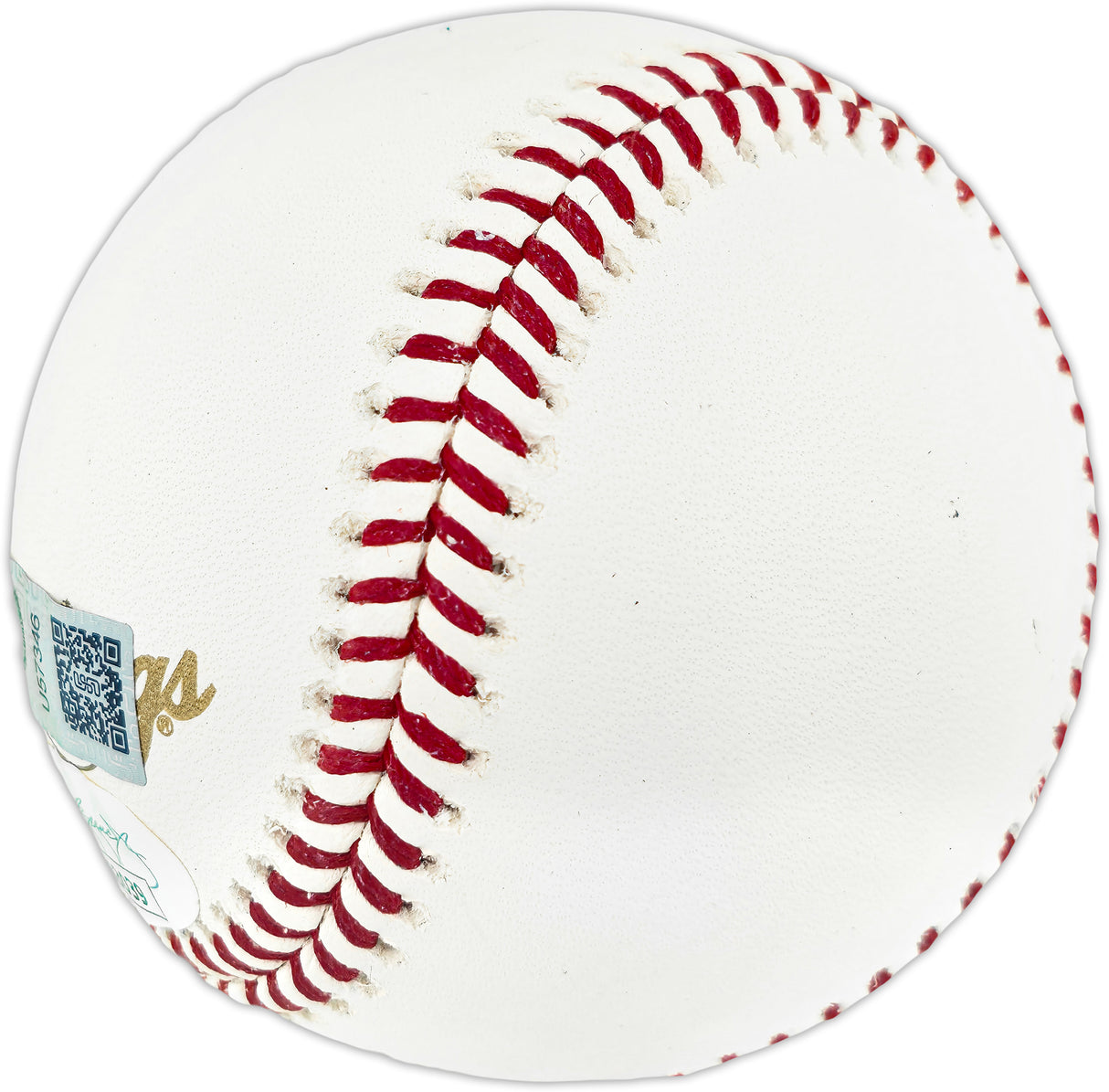 Charlie Morton Autographed Official 2017 World Series Logo Baseball Houston Astros "2017 WS GM 7 Winner 1-0 1.74 ERA" (Smudged) JSA #WIT163039