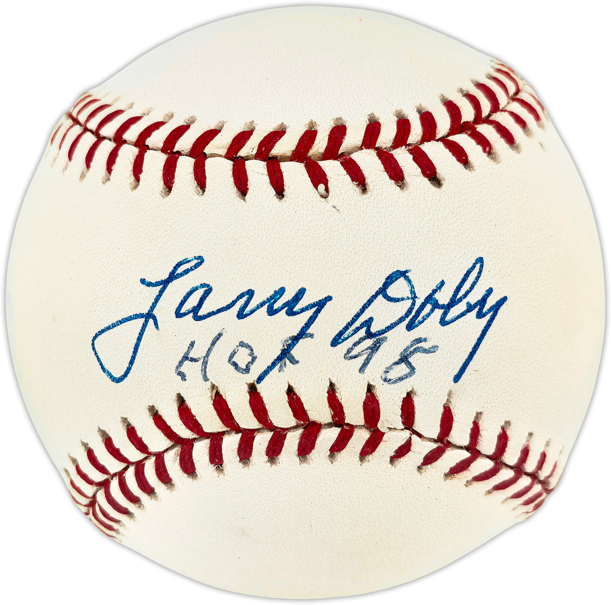 Larry Doby Autographed Official AL Baseball Cleveland Indians "HOF 98" JSA #G05550