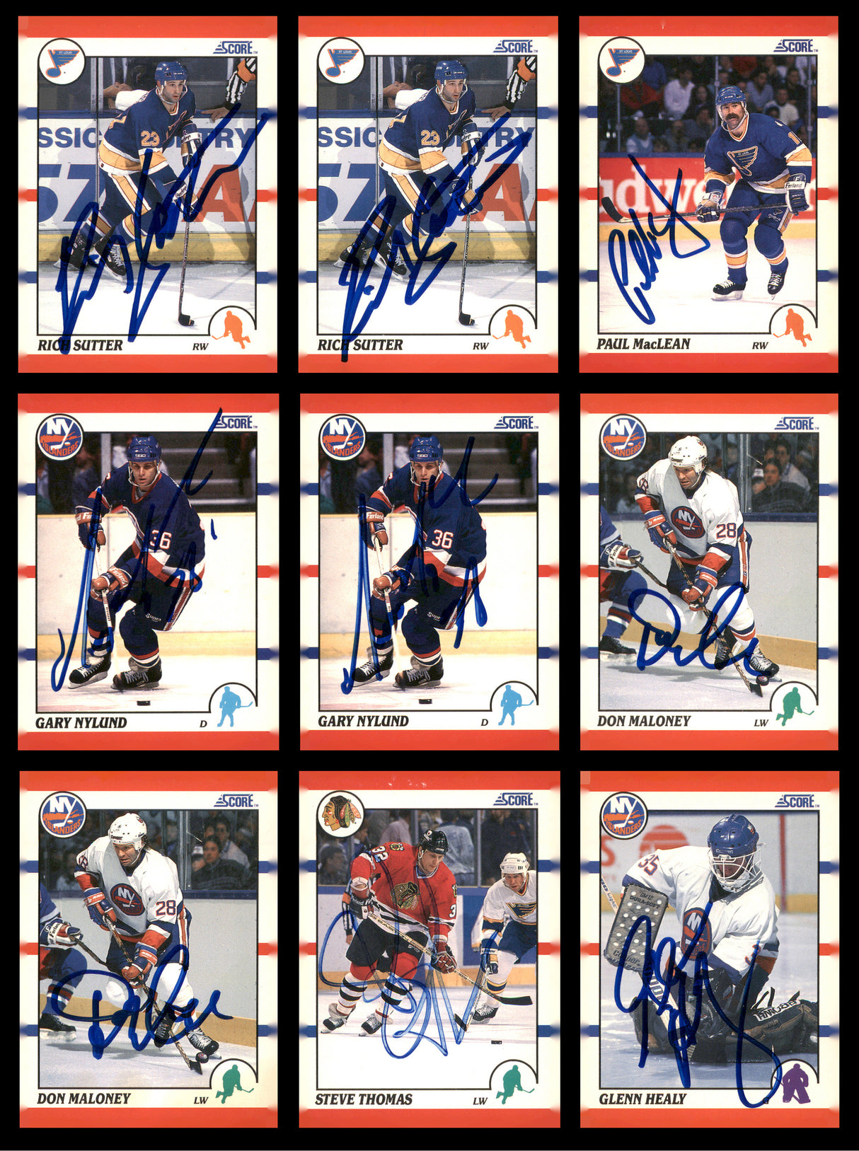 1987-1993 Hockey Autographed Cards (100 Count Lot) SKU #257850