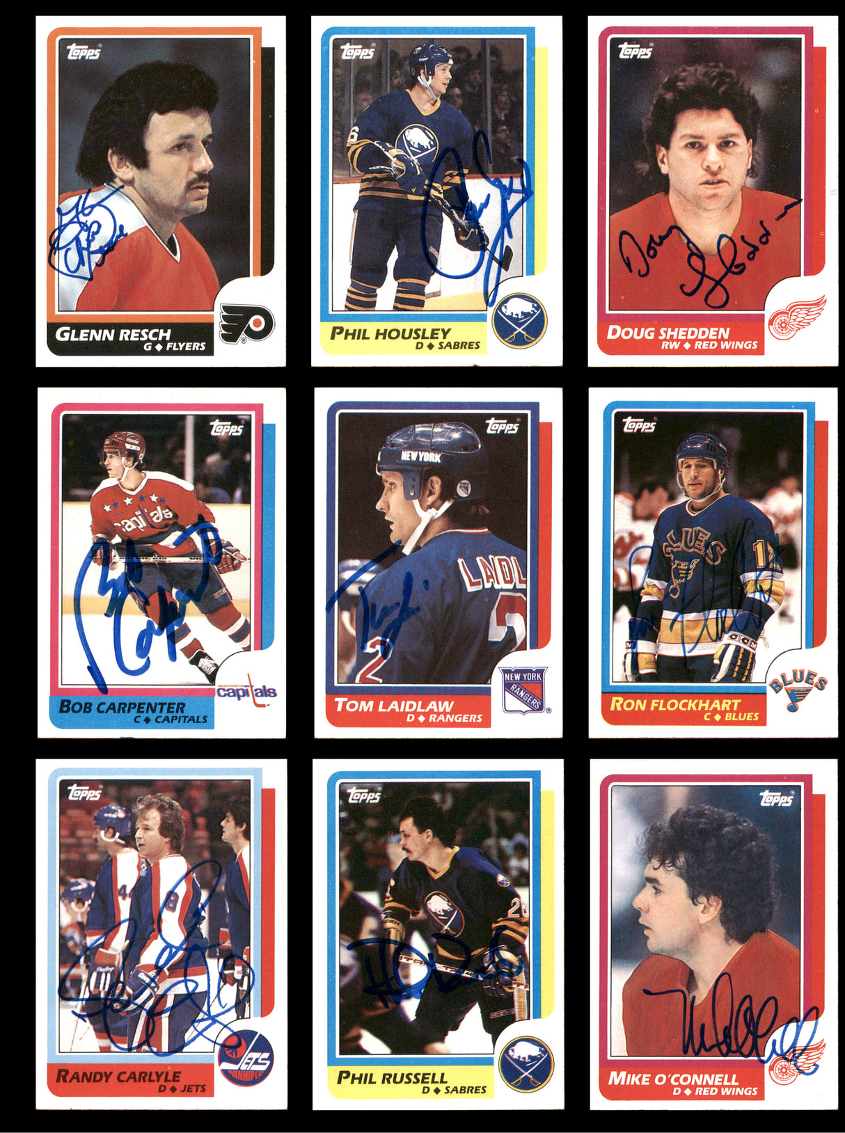 1986-87 Topps Hockey Autographed Cards (85 Count Lot - All Different) SKU #257858
