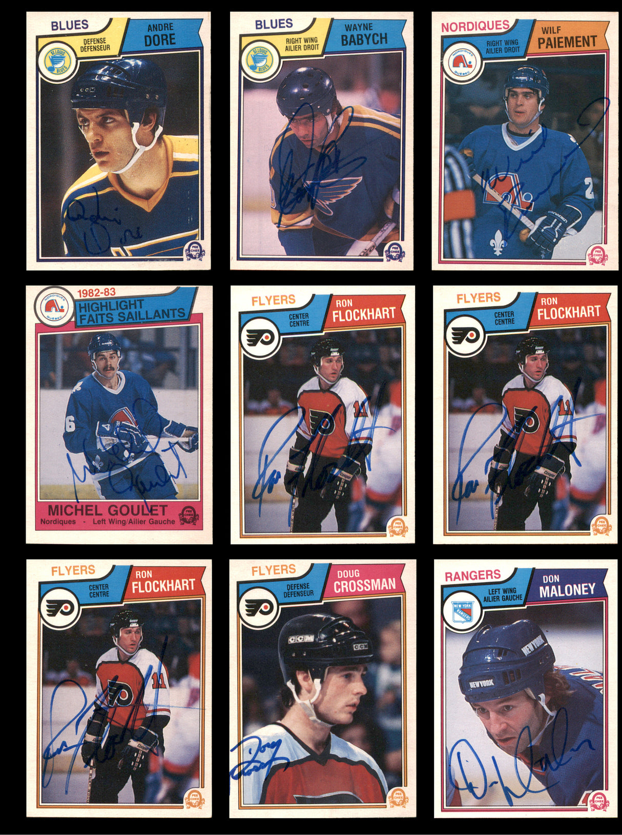 1983-84 O-Pee-Chee Hockey Autographed Cards (72 Count Lot) SKU #257861