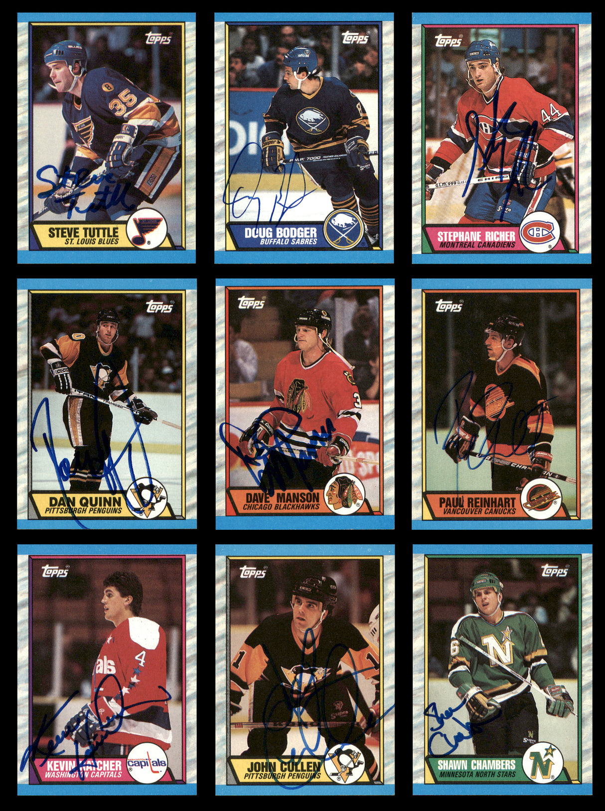 1989-90 Topps Autographed Cards (103 Count Lot - All Different) SKU #257871