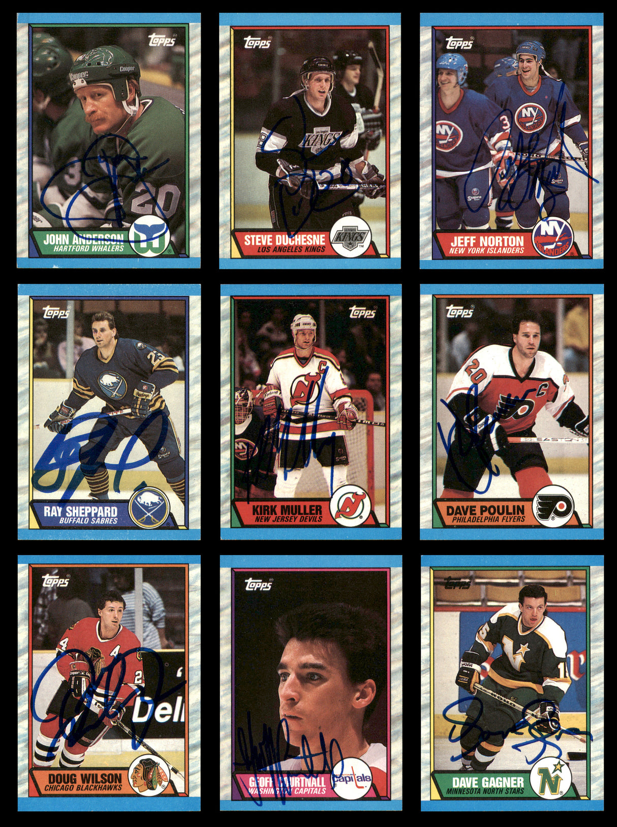 1989-90 Topps Autographed Cards (103 Count Lot - All Different) SKU #257871