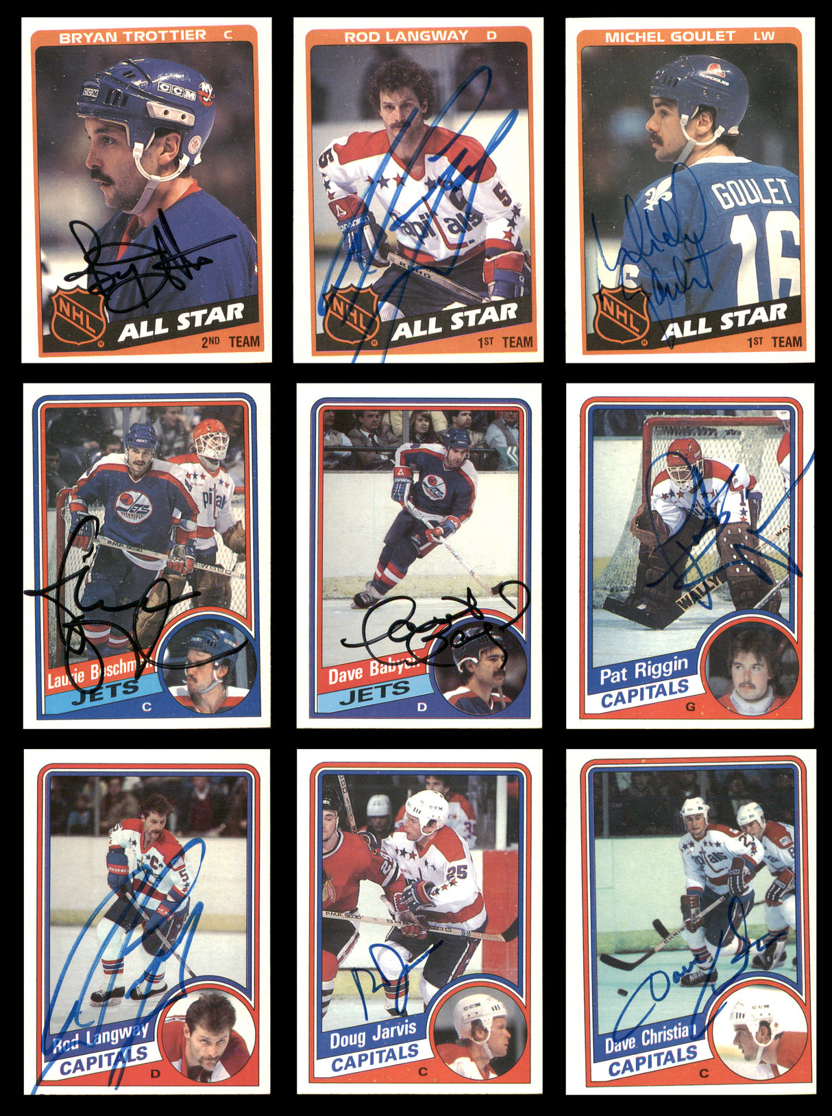 1984-85 Topps Hockey Autographed Cards (71 Count Lot - All Different) SKU #257874