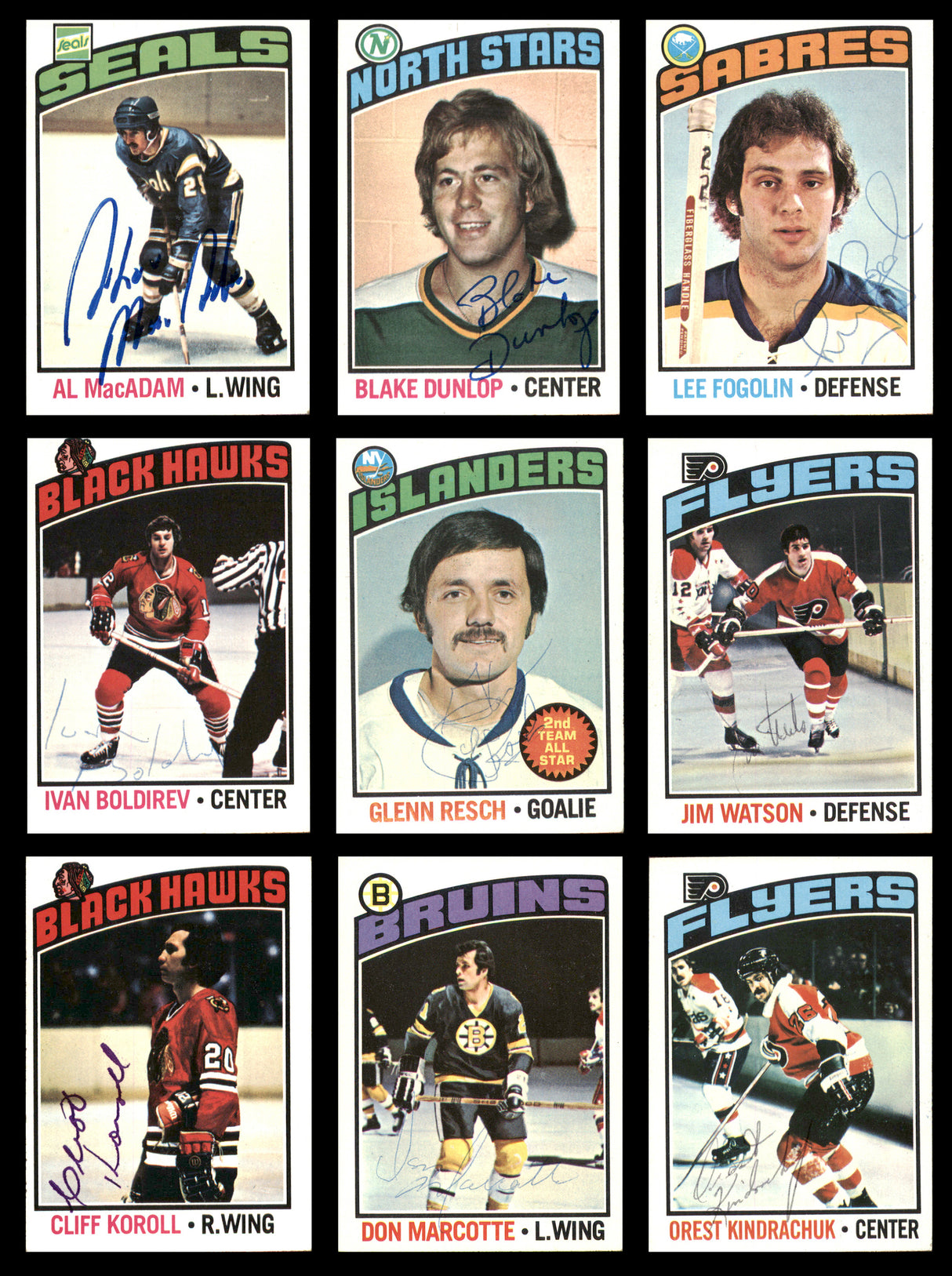 1976-77 Topps Hockey Autographed Cards (52 Count Lot - All Different) SKU #257889