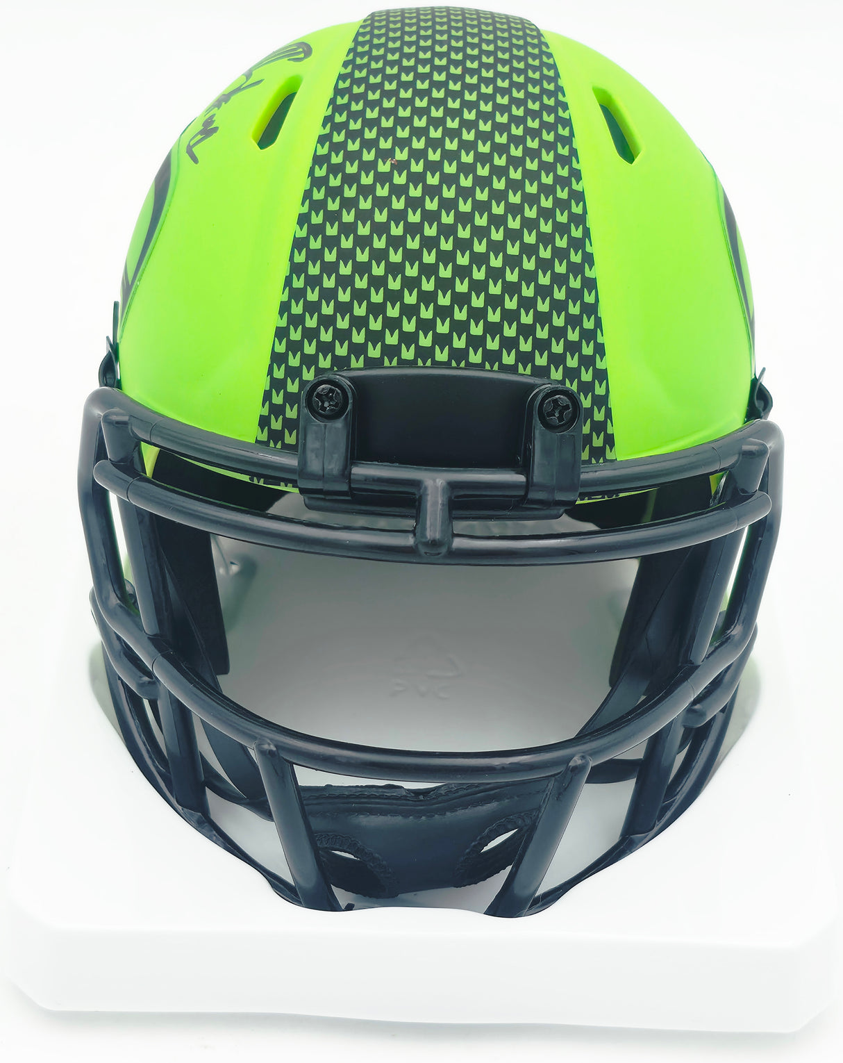 Byron Murphy II Autographed Seattle Seahawks Rave Green Speed Mini Helmet (Smudged) MCS Holo #62695