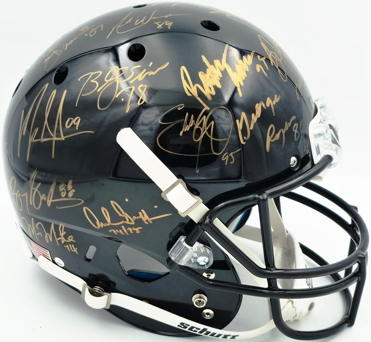 College Football's Best Heisman Winners Autographed Black Full Size Schutt Replica Helmet With 23 Signatures Including Barry Sanders & Bo Jackson Steiner Holo #SS149844