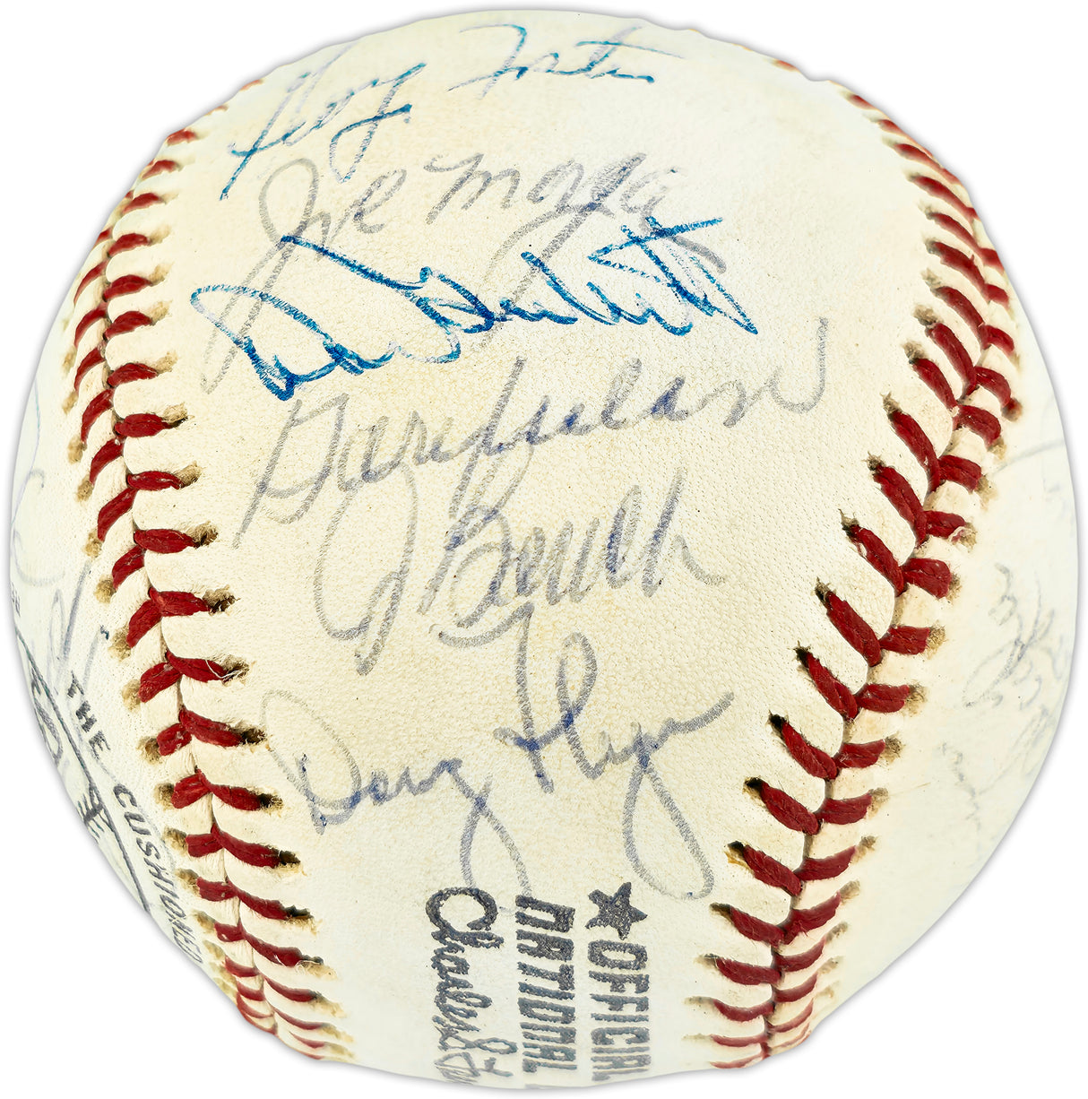 1976 Cincinnati Reds World Series Champions Autographed Official Feeney NL Baseball "With 28 Signatures Including Pete Rose & Johnny Bench" Beckett BAS & PSA/DNA #AR07411