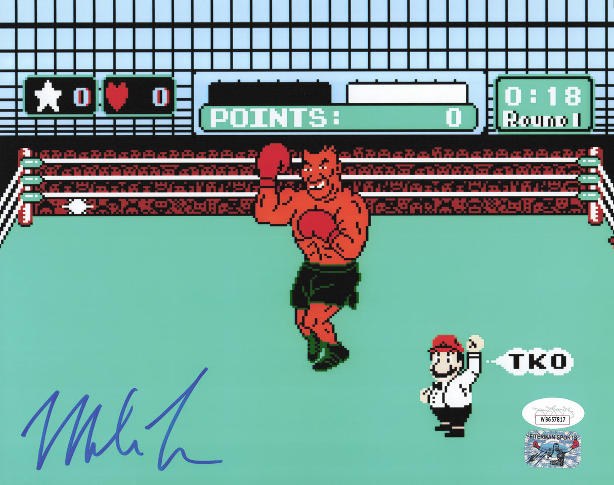 Mike Tyson Autographed Nintendo Punch-Out!! 8x10 Photo JSA #WB657817