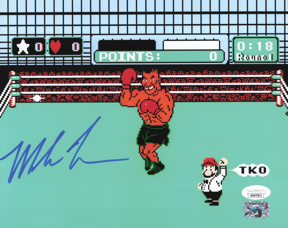 Mike Tyson Autographed Nintendo Punch-Out!! 8x10 Photo JSA #WB657811