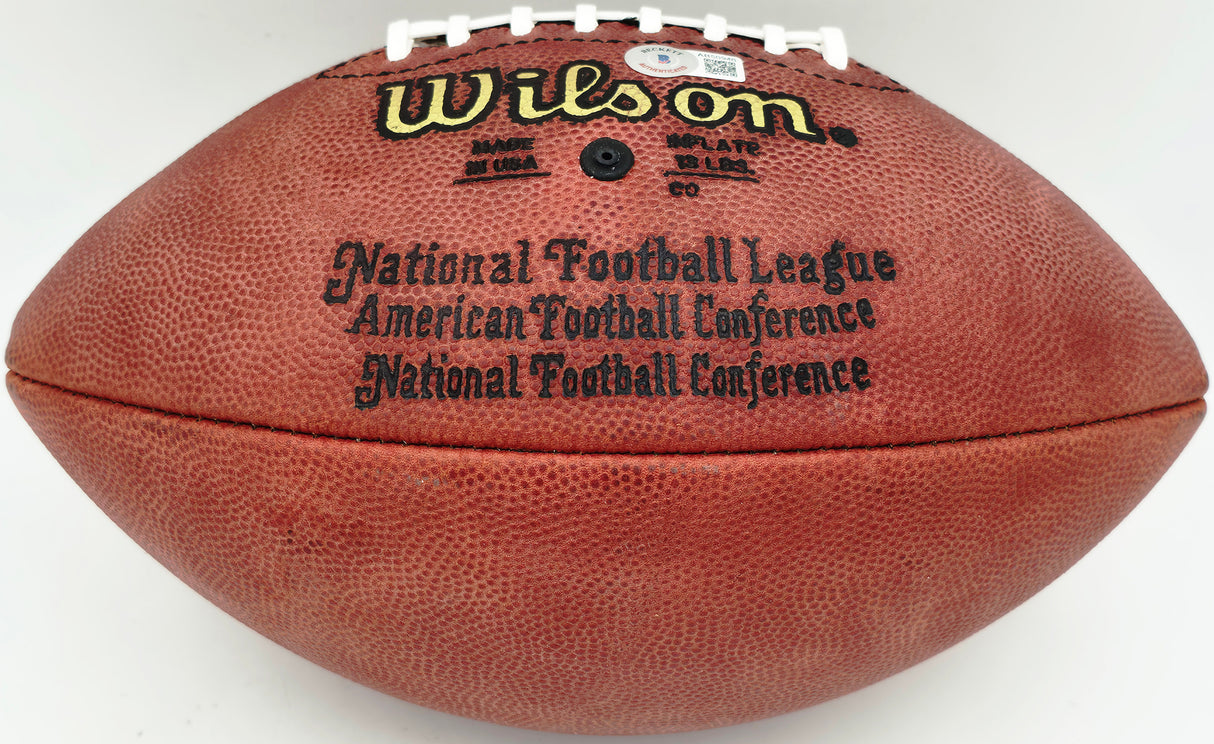 Joe Montana, John Elway & Dan Marino Autographed Official NFL Leather Game Football Beckett BAS #AB50946