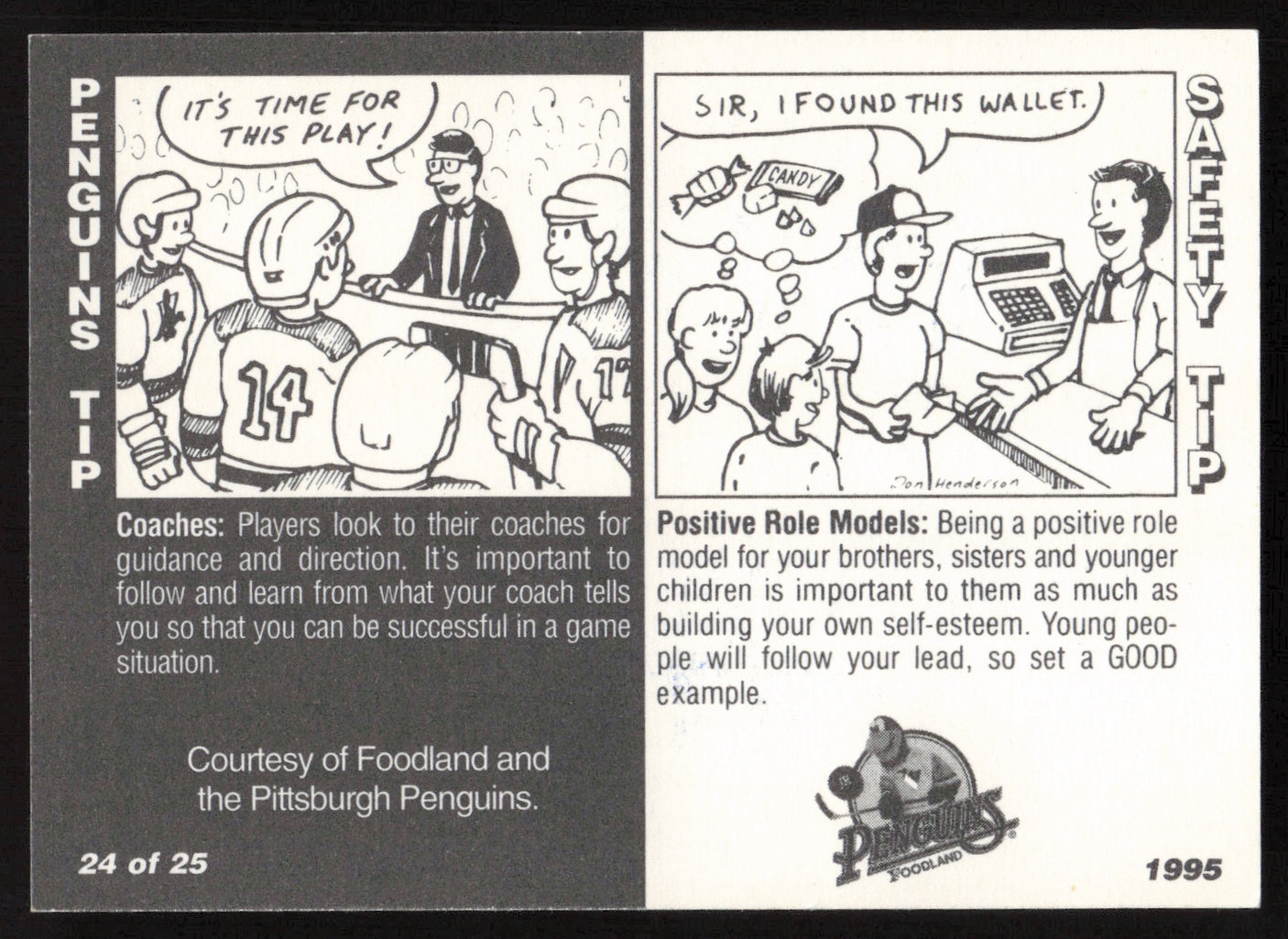 Larry Murphy Autographed 1993-94 Foodland Card #24 Pittsburgh Penguins SKU #258539