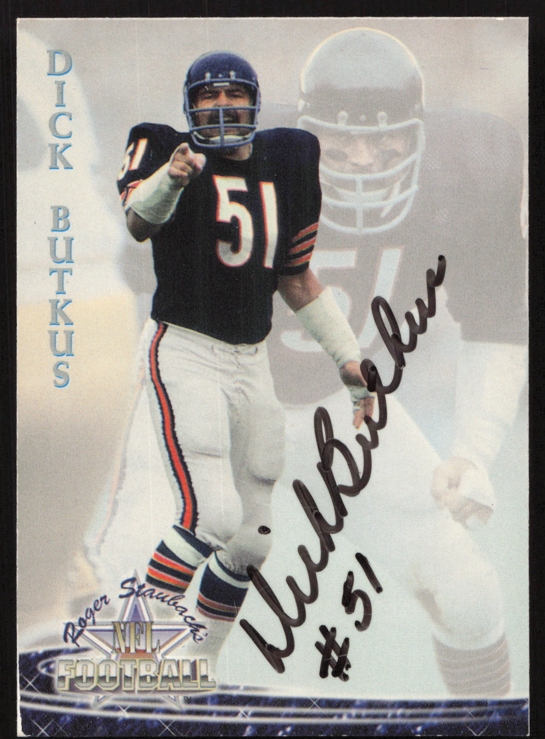 Dick Butkus Autographed 1994 Ted Williams Card #9 Chicago Bears SKU #259459