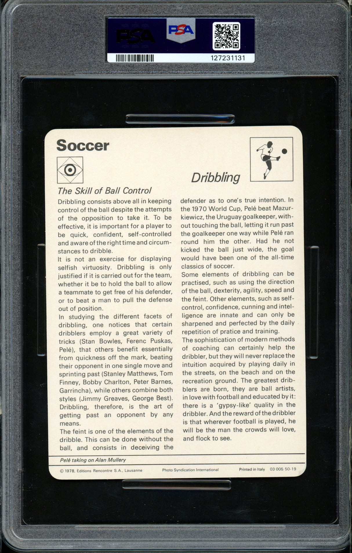Pele 1977-79 Sportscaster Card #50-19 Brazil PSA 9 #127231131