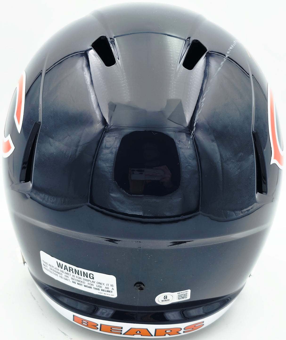 DJ Moore Autographed Chicago Bears Blue Full Size Speed Replica Helmet (Mark) Beckett BAS Witness #4W415261