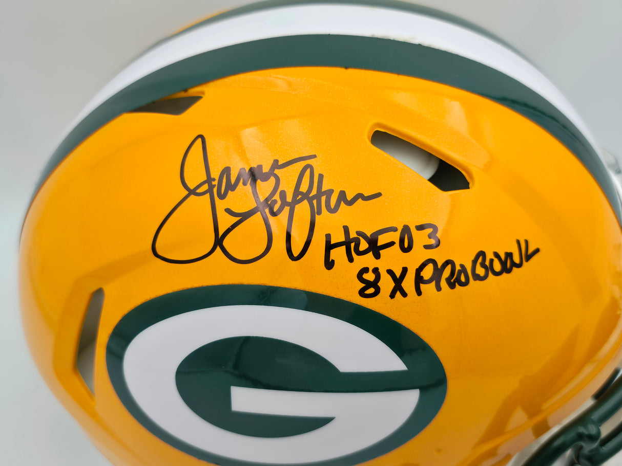 James Lofton Autographed Green Bay Packers Yellow Full Size Speed Authentic Helmet "HOF 03, 8x Pro Bowl" Beckett BAS Witness #3W397650