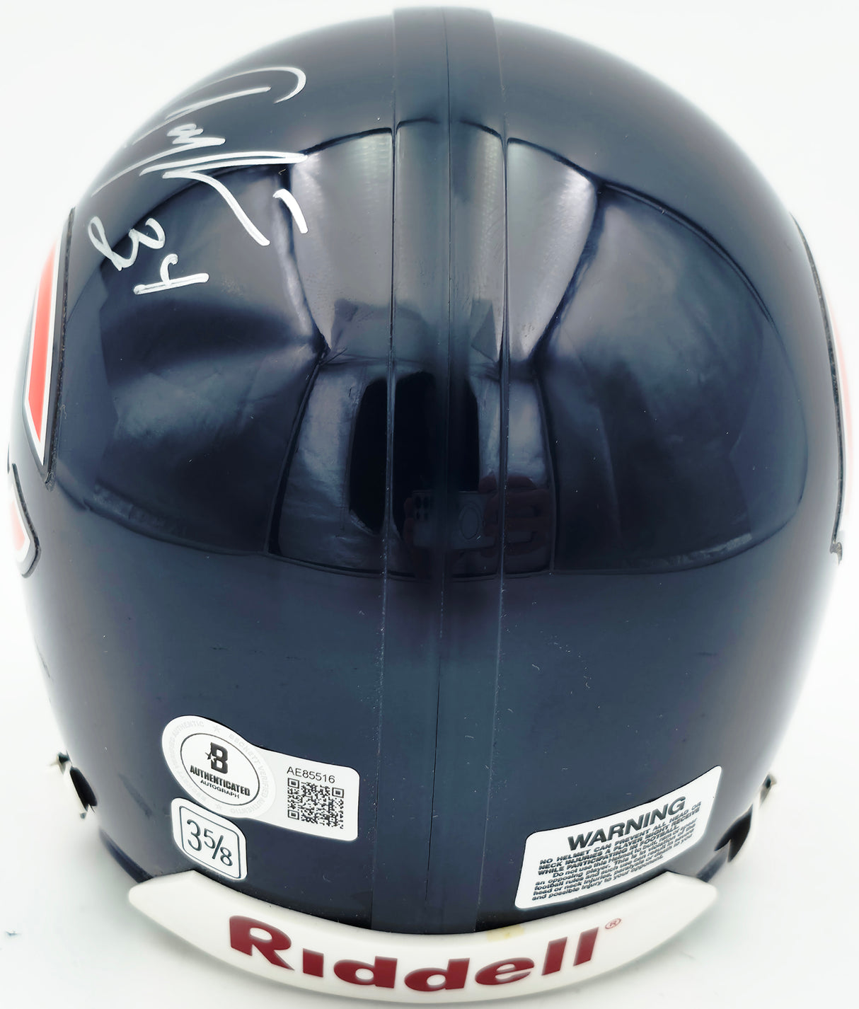 Walter Payton Autographed Chicago Bears Blue Riddell Mini Helmet "34" Beckett BAS #AE85516