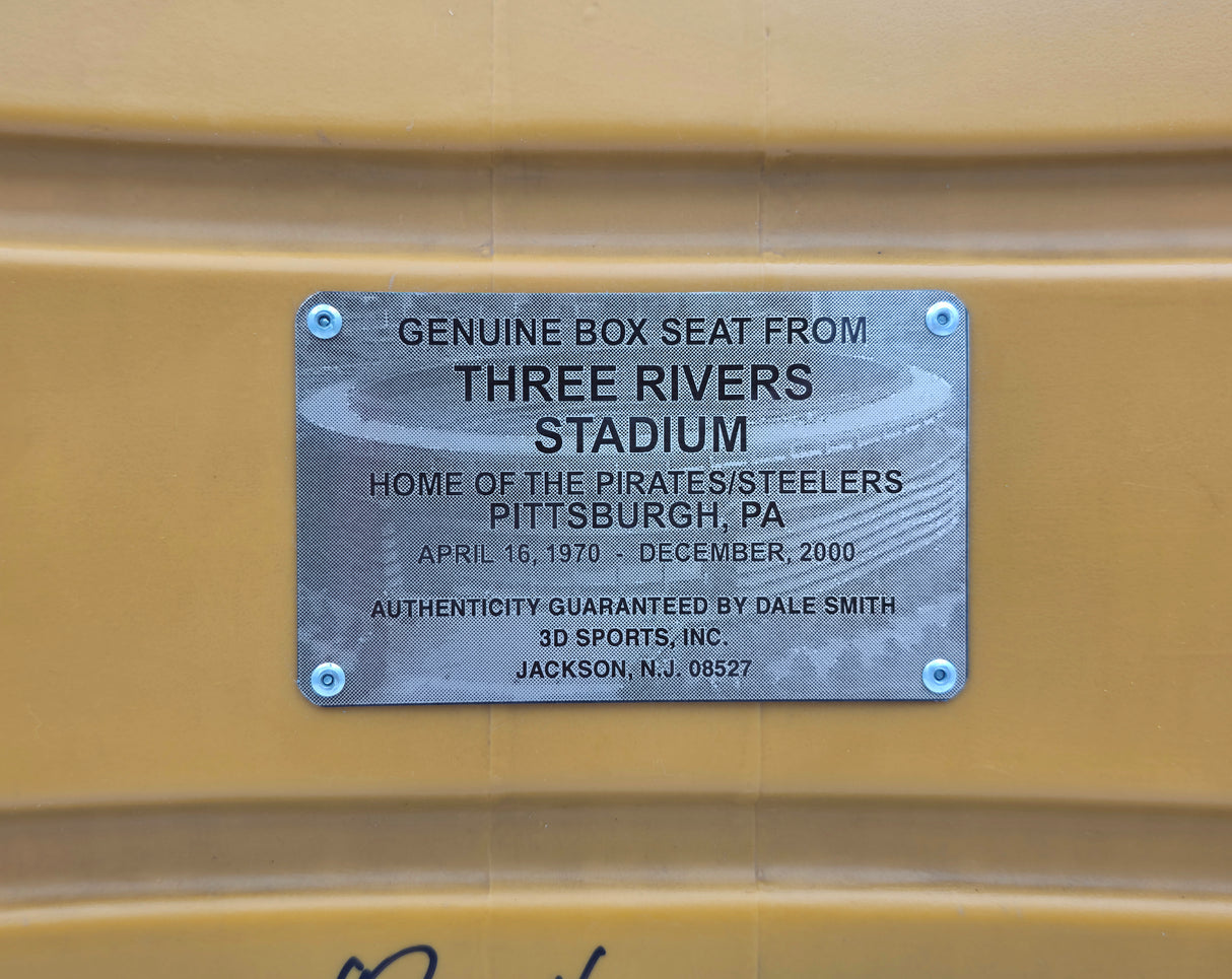 Franco Harris Autographed Three Rivers Stadium Seat Pittsburgh Steelers "Immaculate Reception 12-23-72" #1/10 Steiner Holo SKU #261737