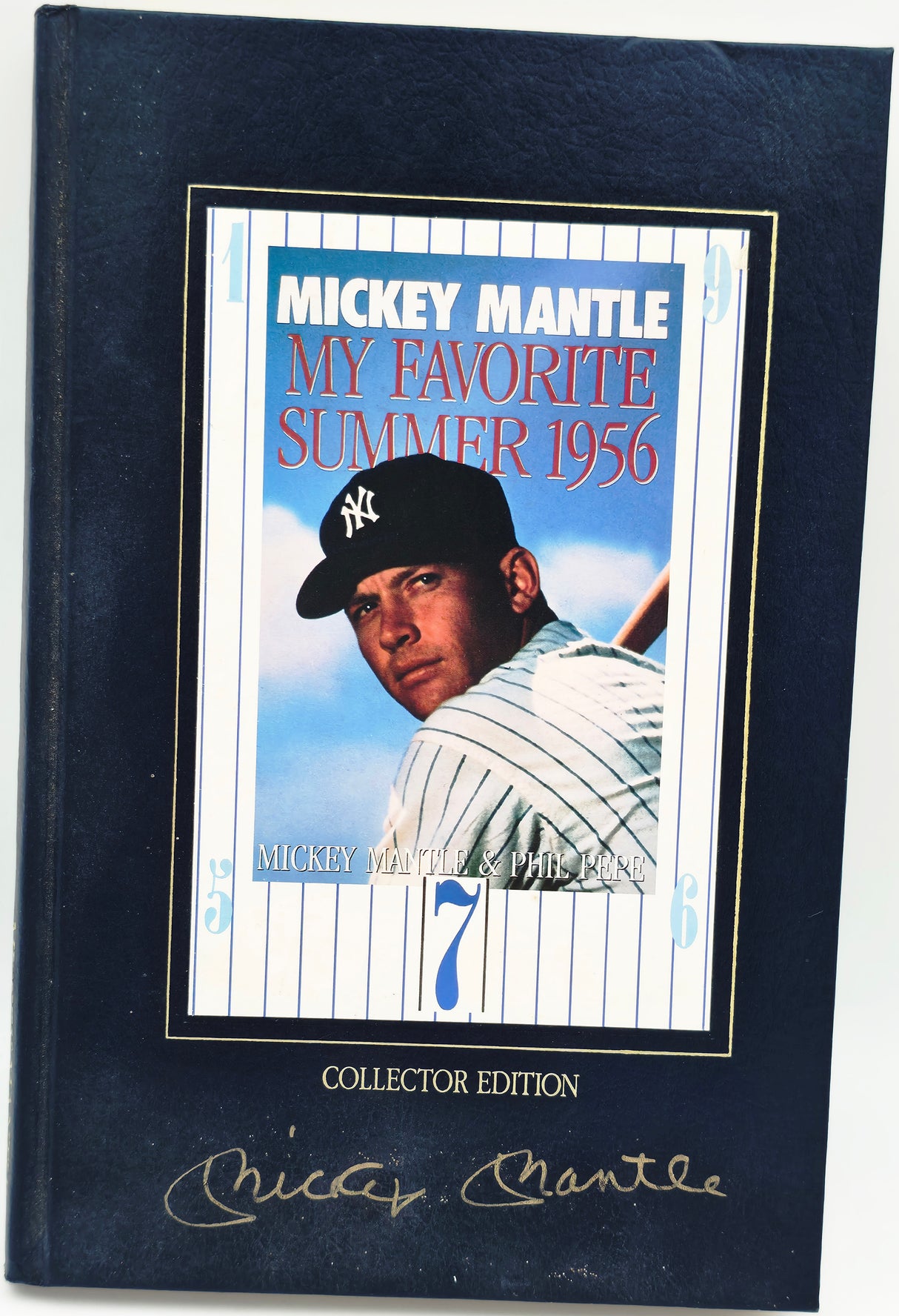 Mickey Mantle Autographed My Favorite Summer 1956 Book New York Yankees (Smudged) Beckett BAS #AE85522