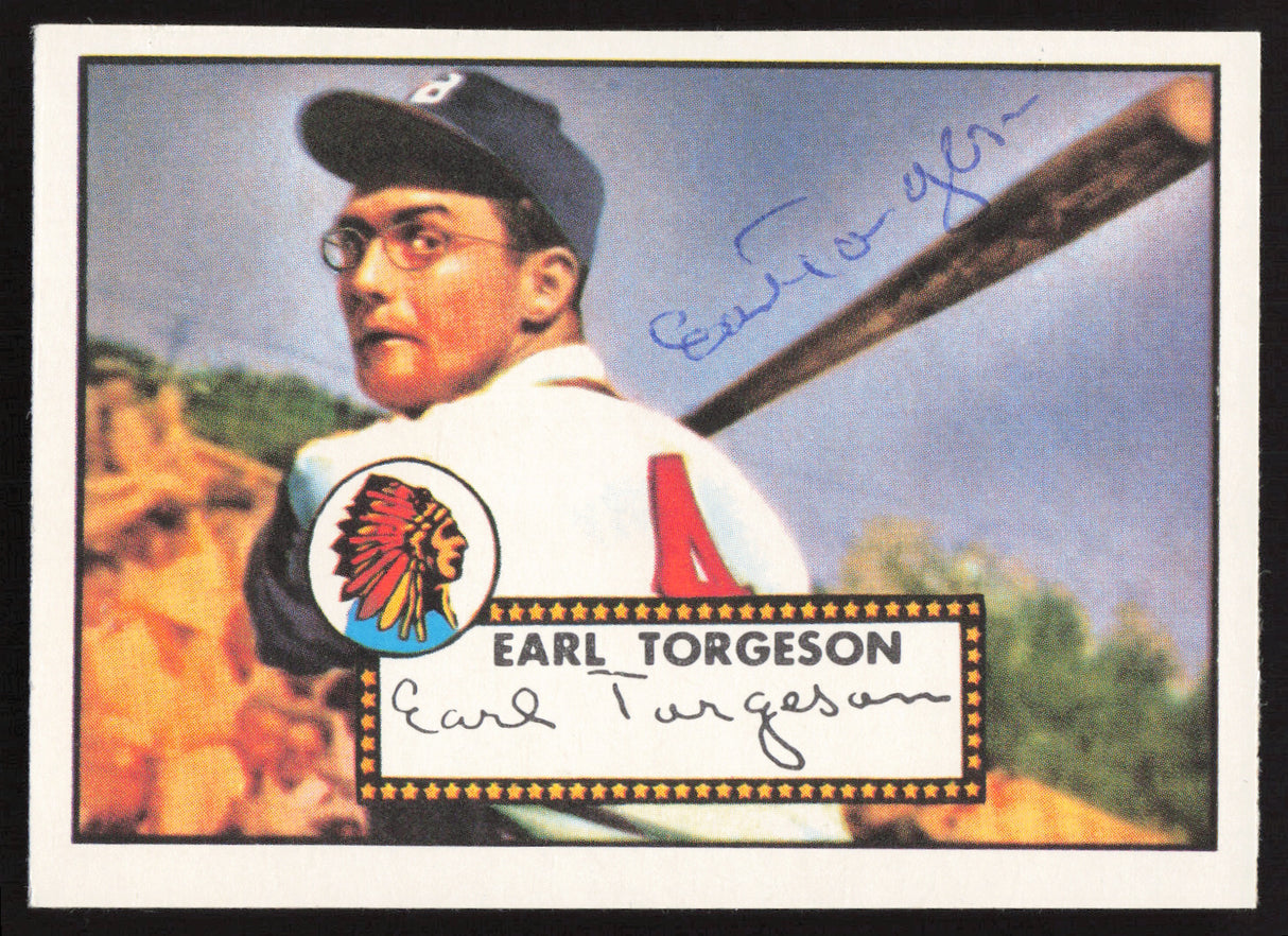 Earl Torgeson Autographed 1983 Topps 1952 Reprint Card #97 Boston Braves SKU #260128