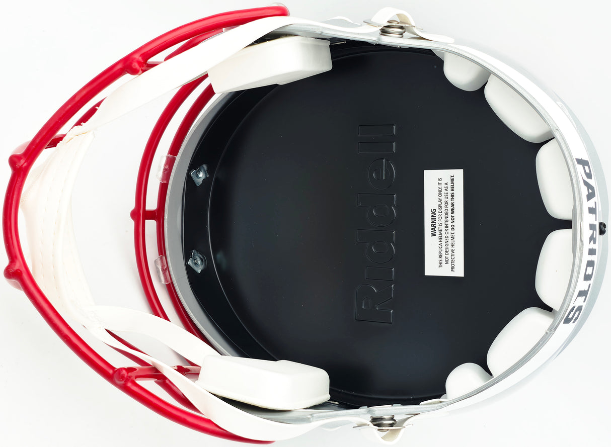 Unsigned New England Patriots Silver Speed Replica Full Size Helmet SKU #262573