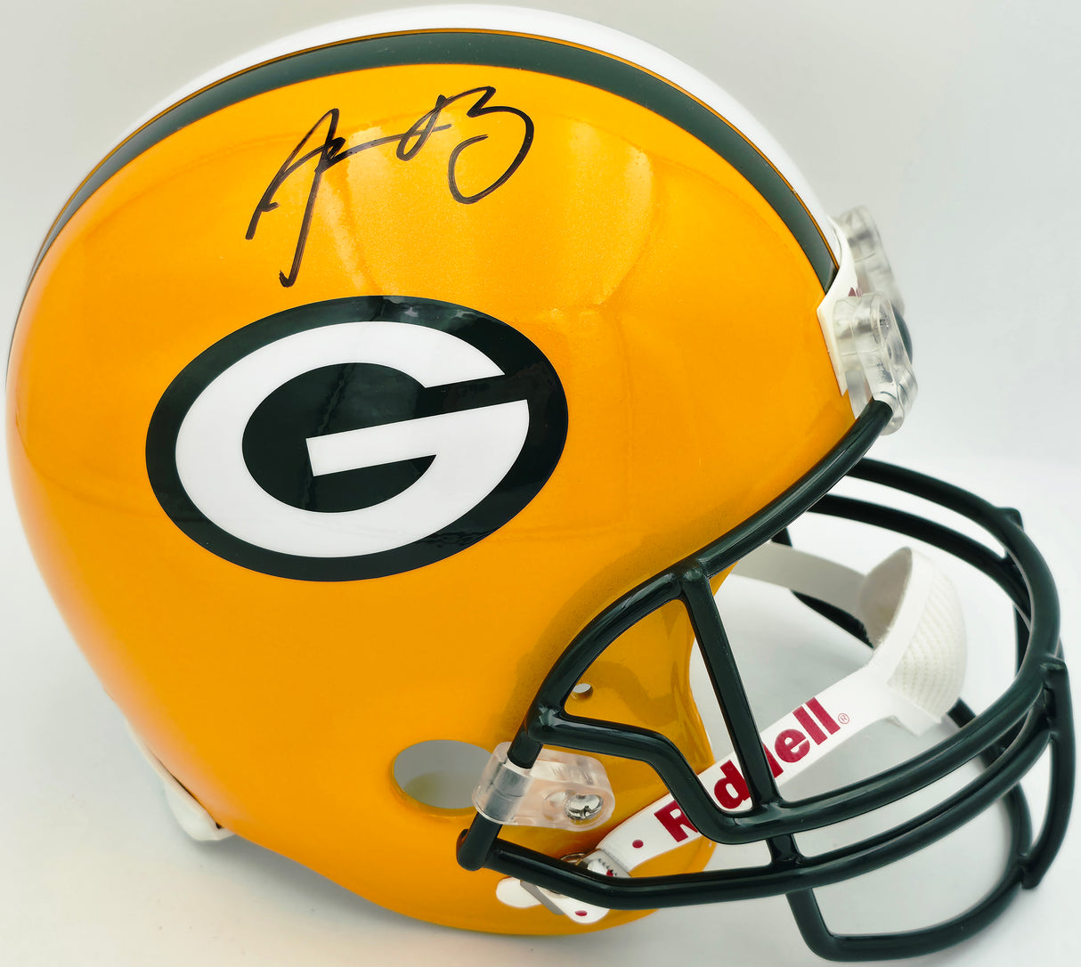 Aaron Rodgers Autographed Green Bay Packers Yellow Replica Full Size Helmet PSA/DNA #T25944