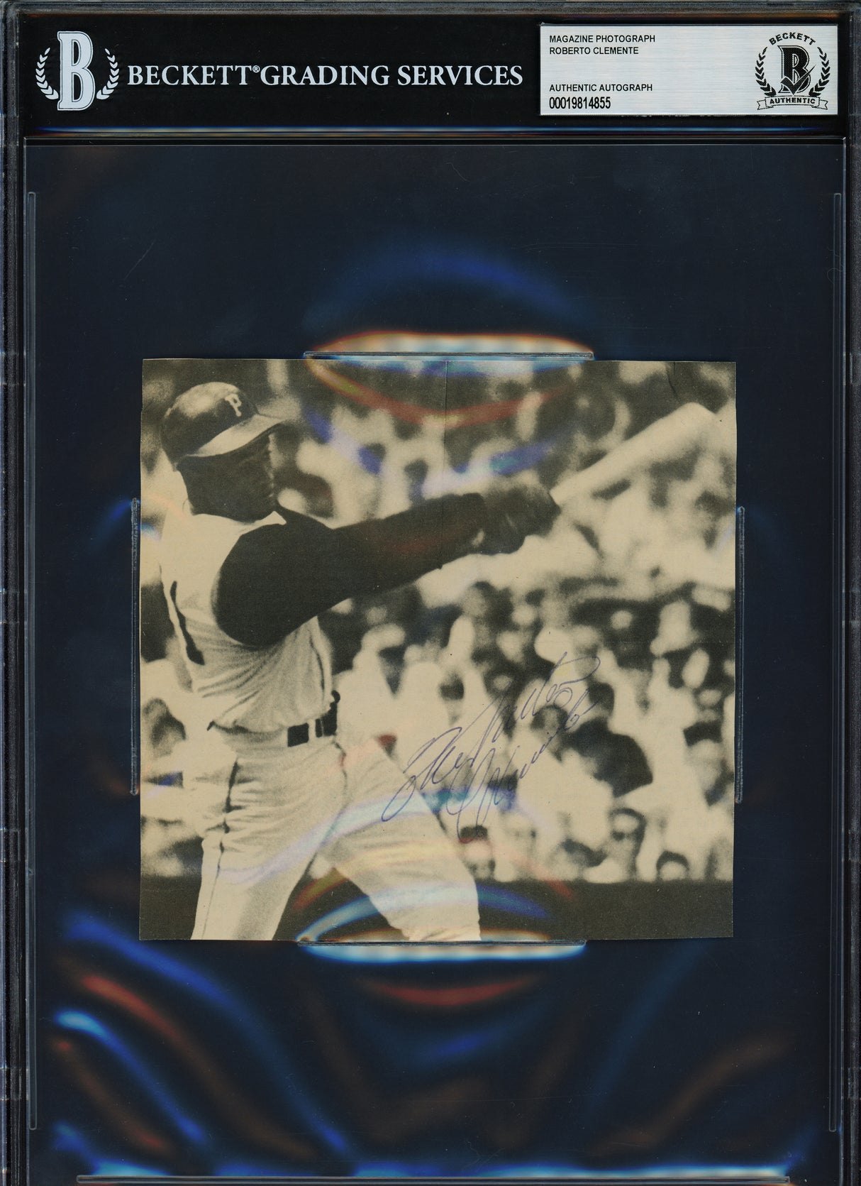 Roberto Clemente Autographed 6x6 Magazine Page Photo Pittsburgh Pirates Beckett BAS #19814855