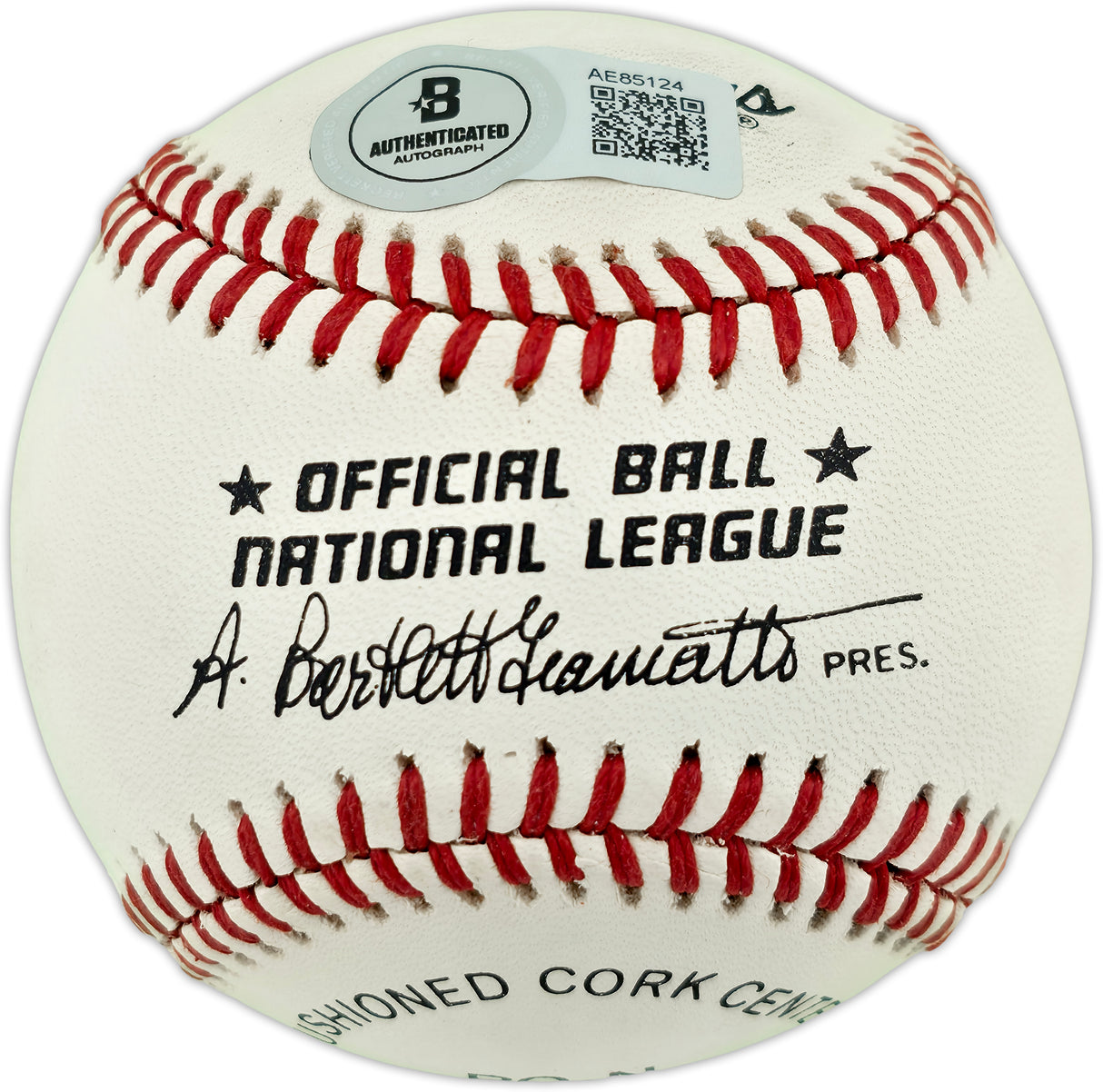 Hank Aaron Autographed Official NL Baseball Atlanta Braves Beckett BAS #AE85124