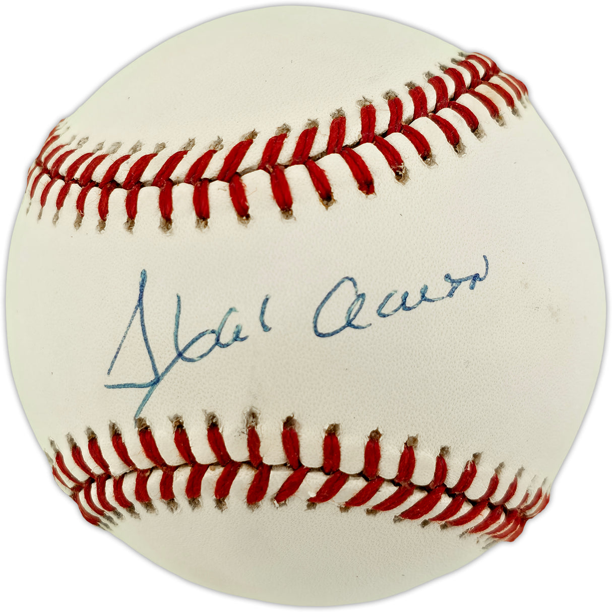 Hank Aaron Autographed Official NL Baseball Atlanta Braves Beckett BAS #AE85122