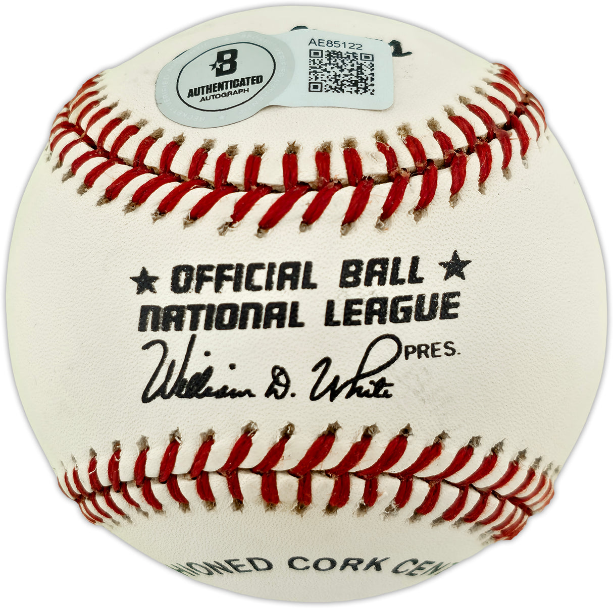 Hank Aaron Autographed Official NL Baseball Atlanta Braves Beckett BAS #AE85122