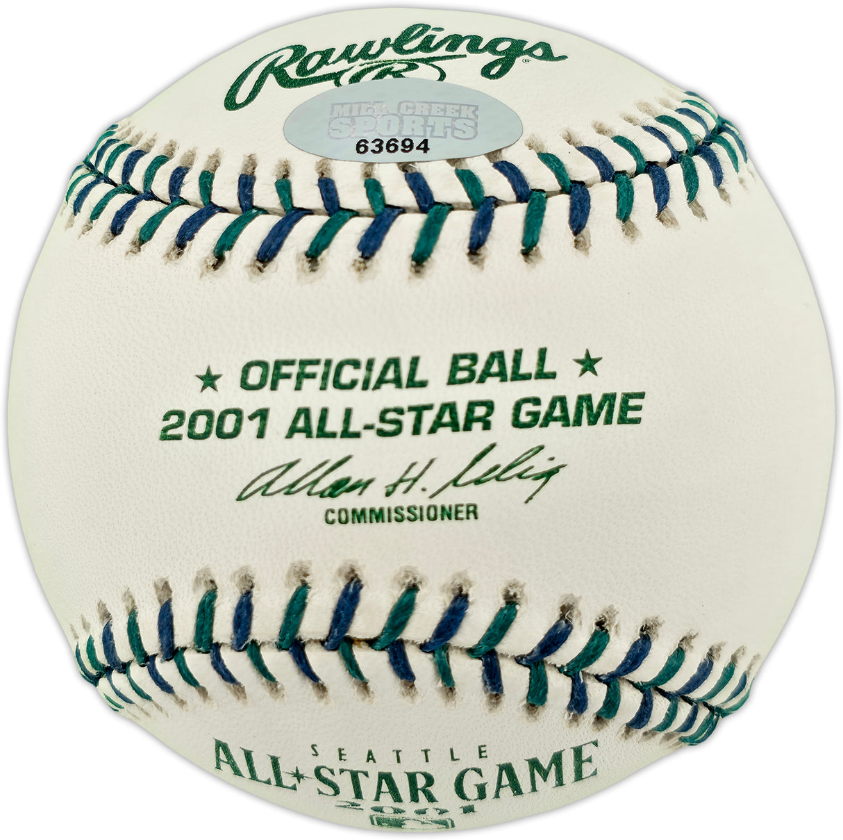 Bret Boone Autographed Official 2001 All Star Game Logo Baseball Seattle Mariners MCS Holo #63694