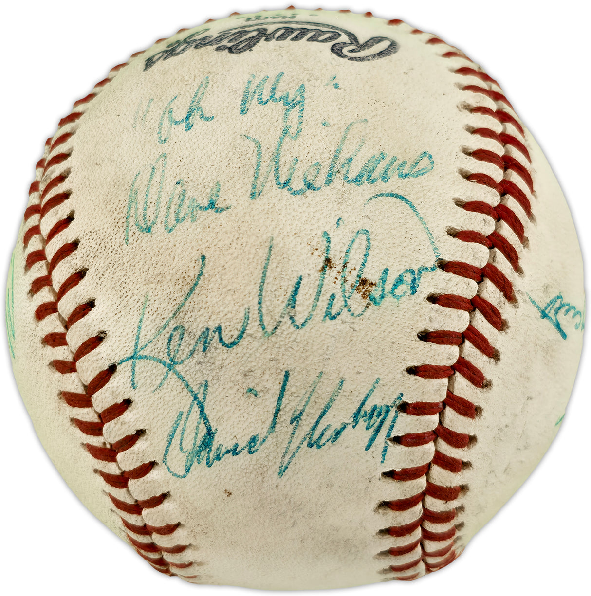 Dave Niehaus & 7 Others Autographed Official Feeney NL Baseball SKU #263389